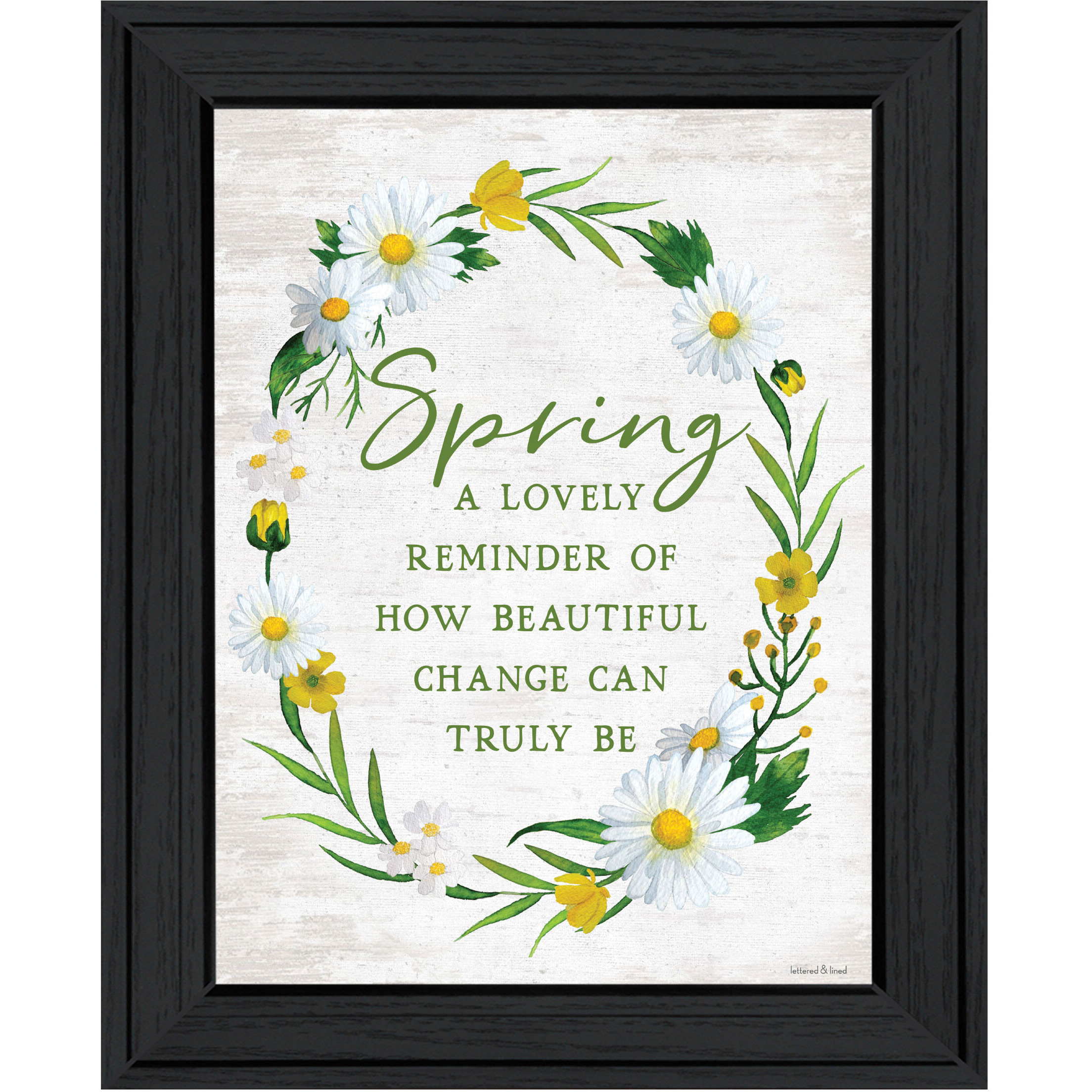 Spring Reminder Black Framed Print Wall Art