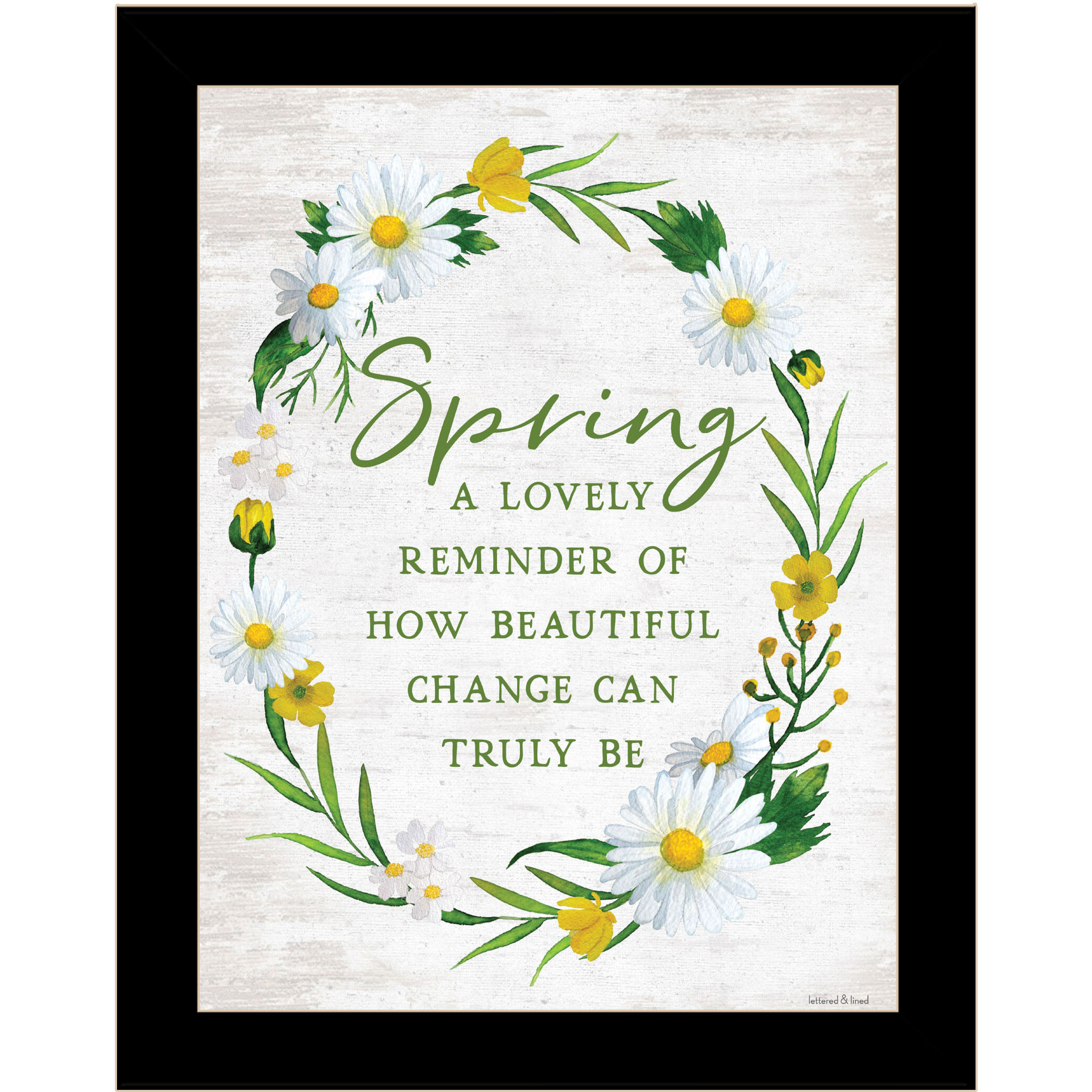 Spring Reminder Black Framed Print Wall Art