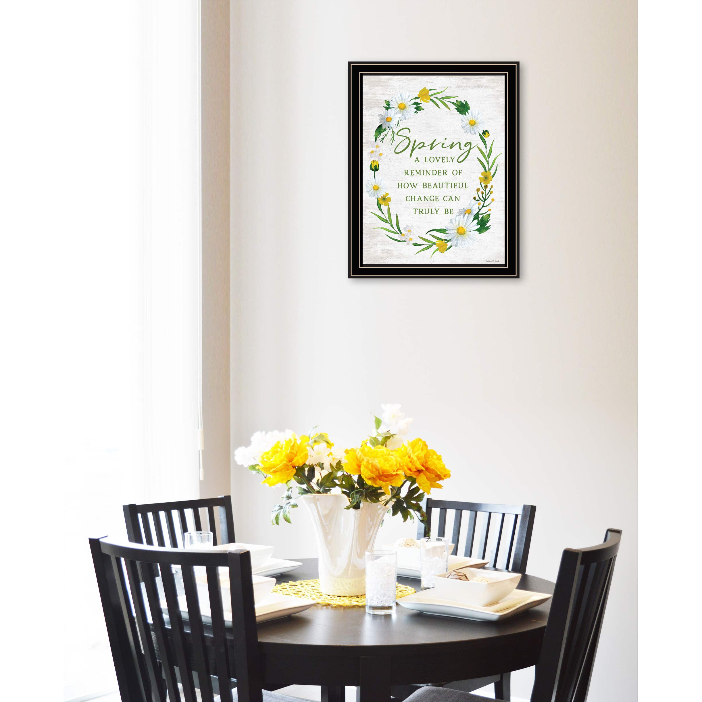 Spring Reminder Black Framed Print Wall Art