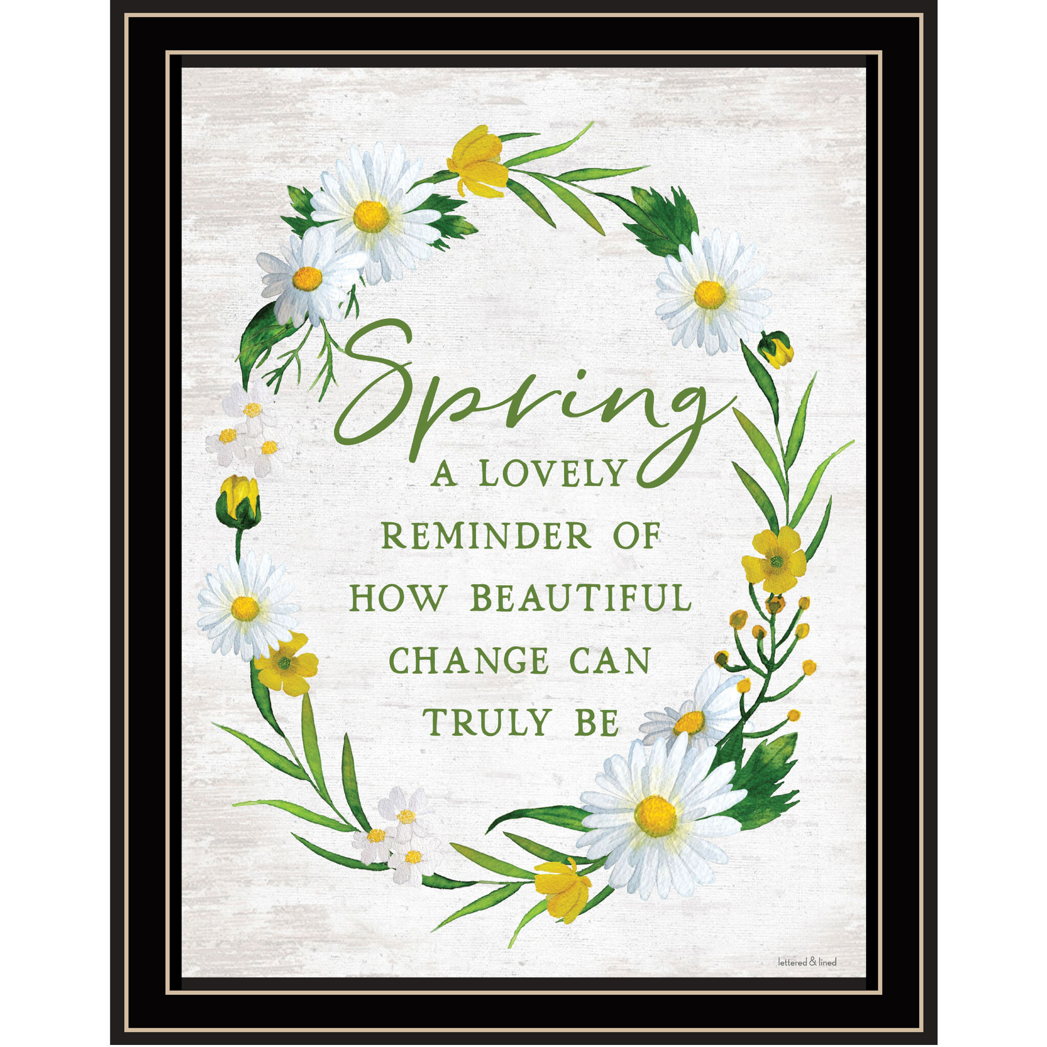 Spring Reminder Black Framed Print Wall Art