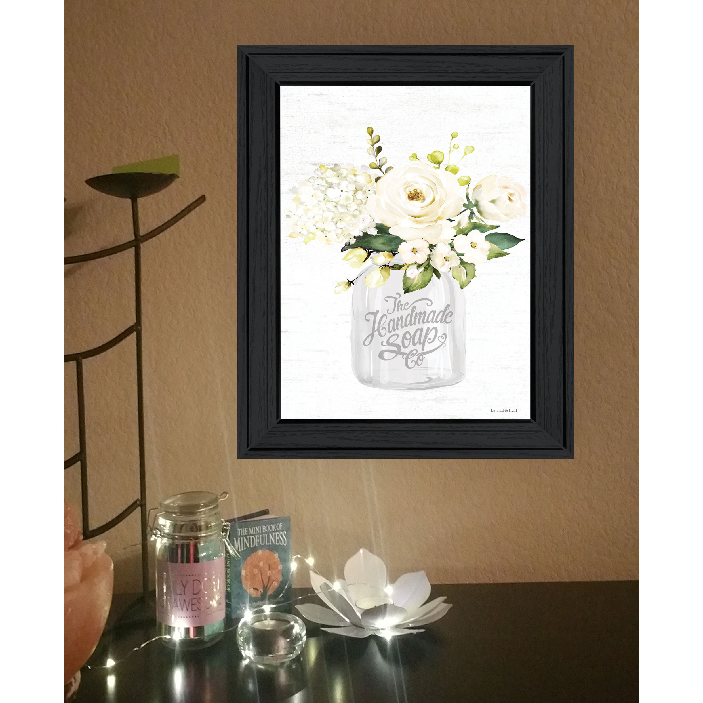Bathroom Flower Ja Black Framed Print Bathroom Wall Art