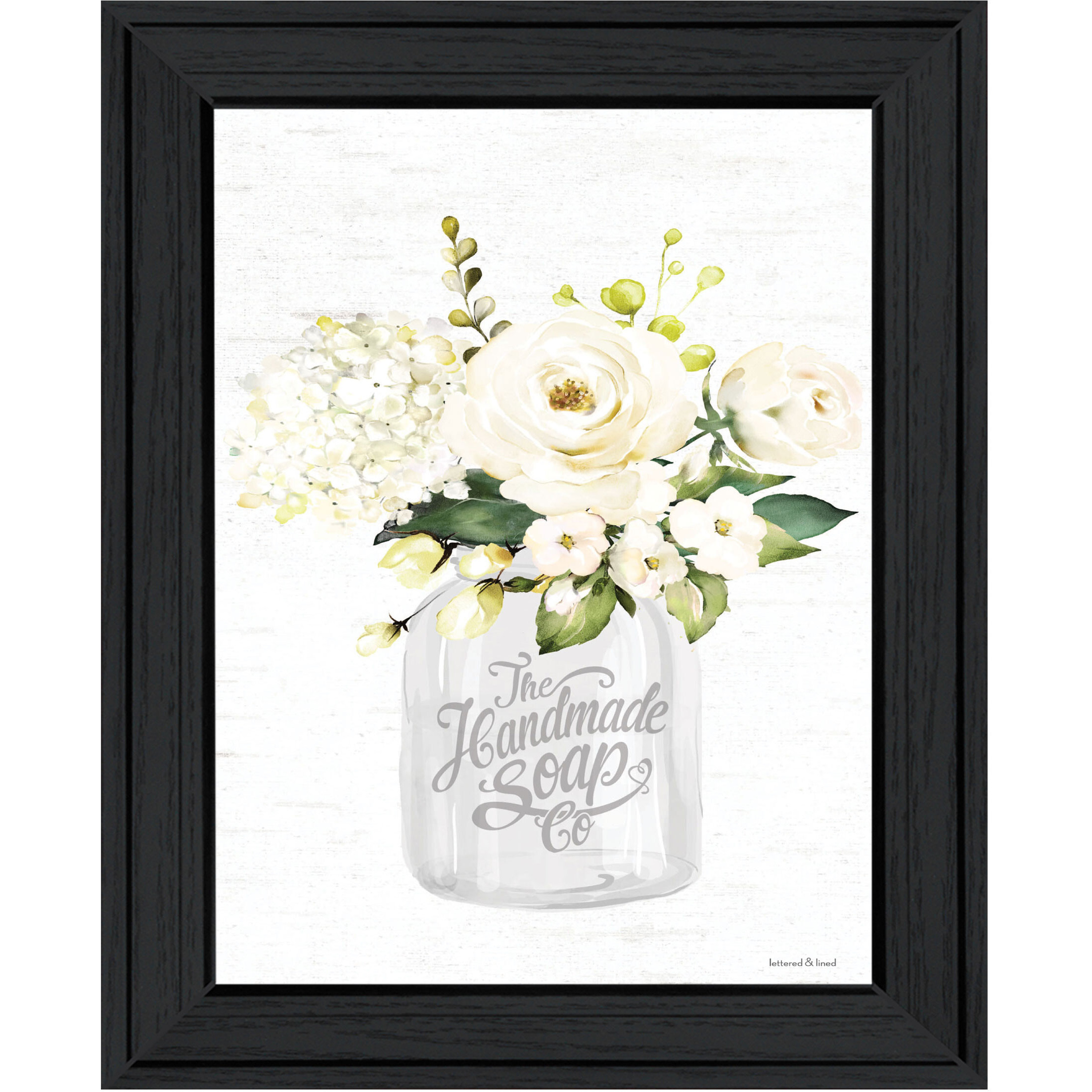 Bathroom Flower Ja Black Framed Print Bathroom Wall Art