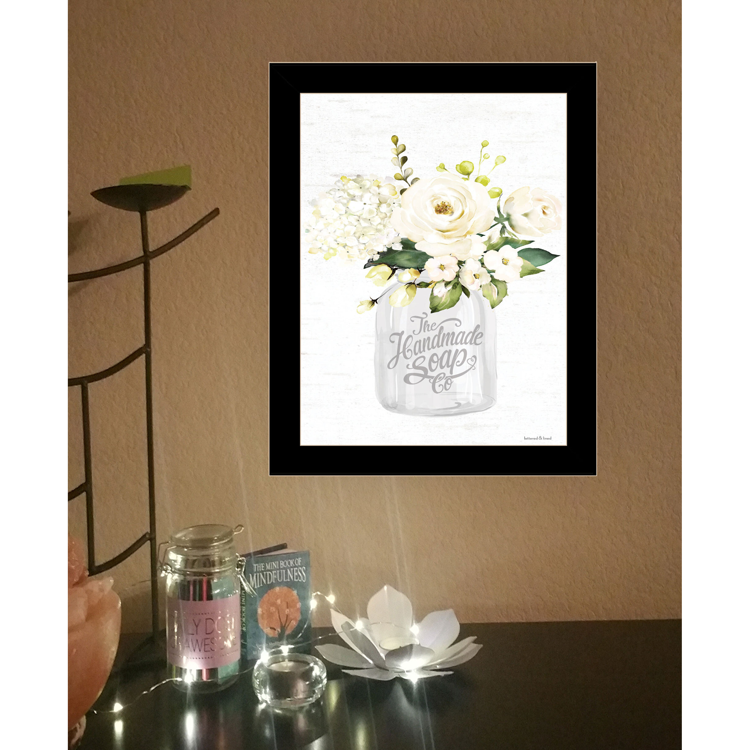 Bathroom Flower Ja Black Framed Print Bathroom Wall Art