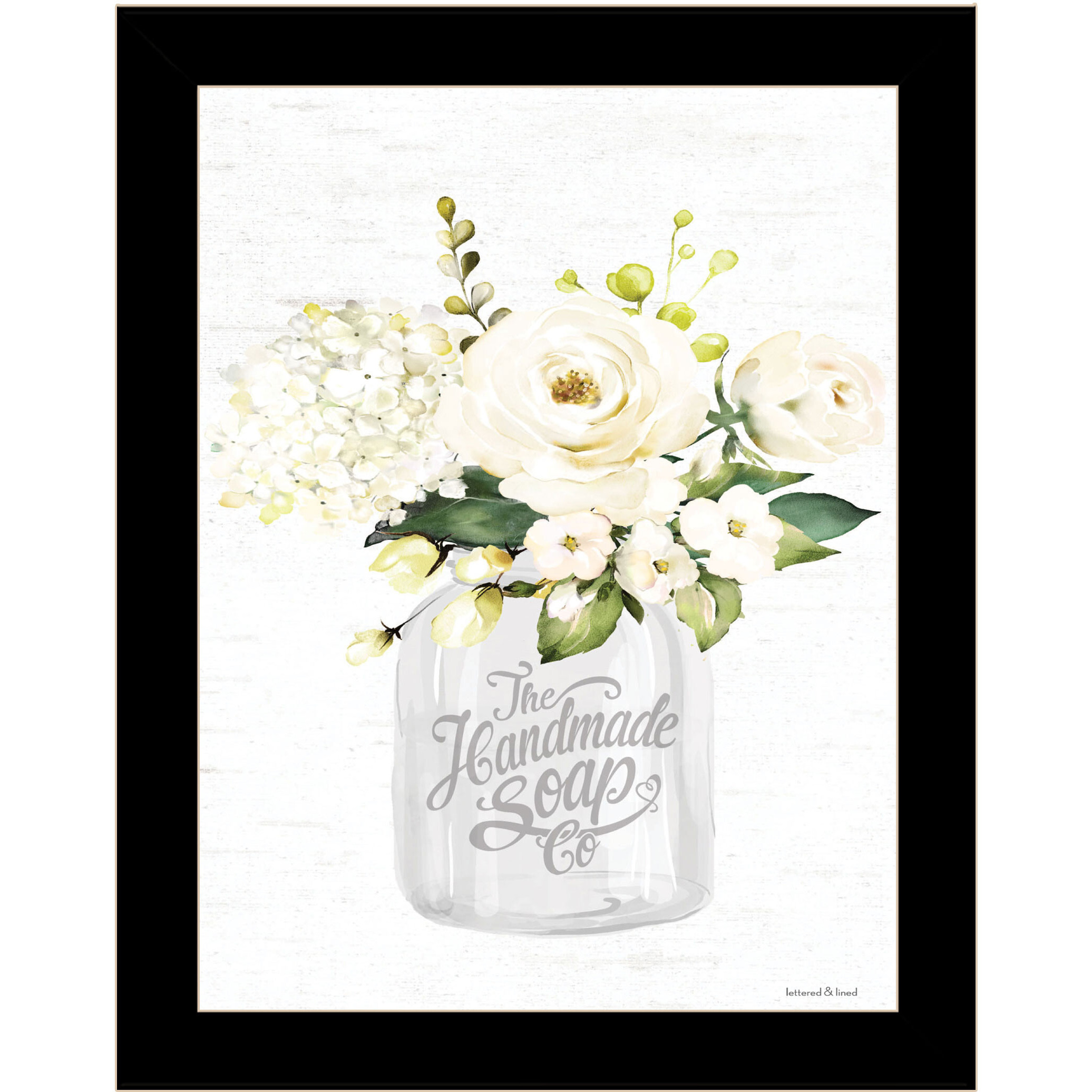 Bathroom Flower Ja Black Framed Print Bathroom Wall Art