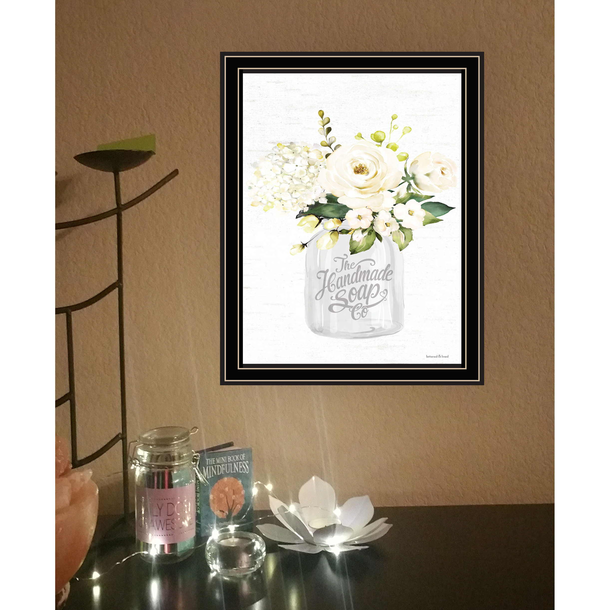 Bathroom Flower Ja Black Framed Print Bathroom Wall Art