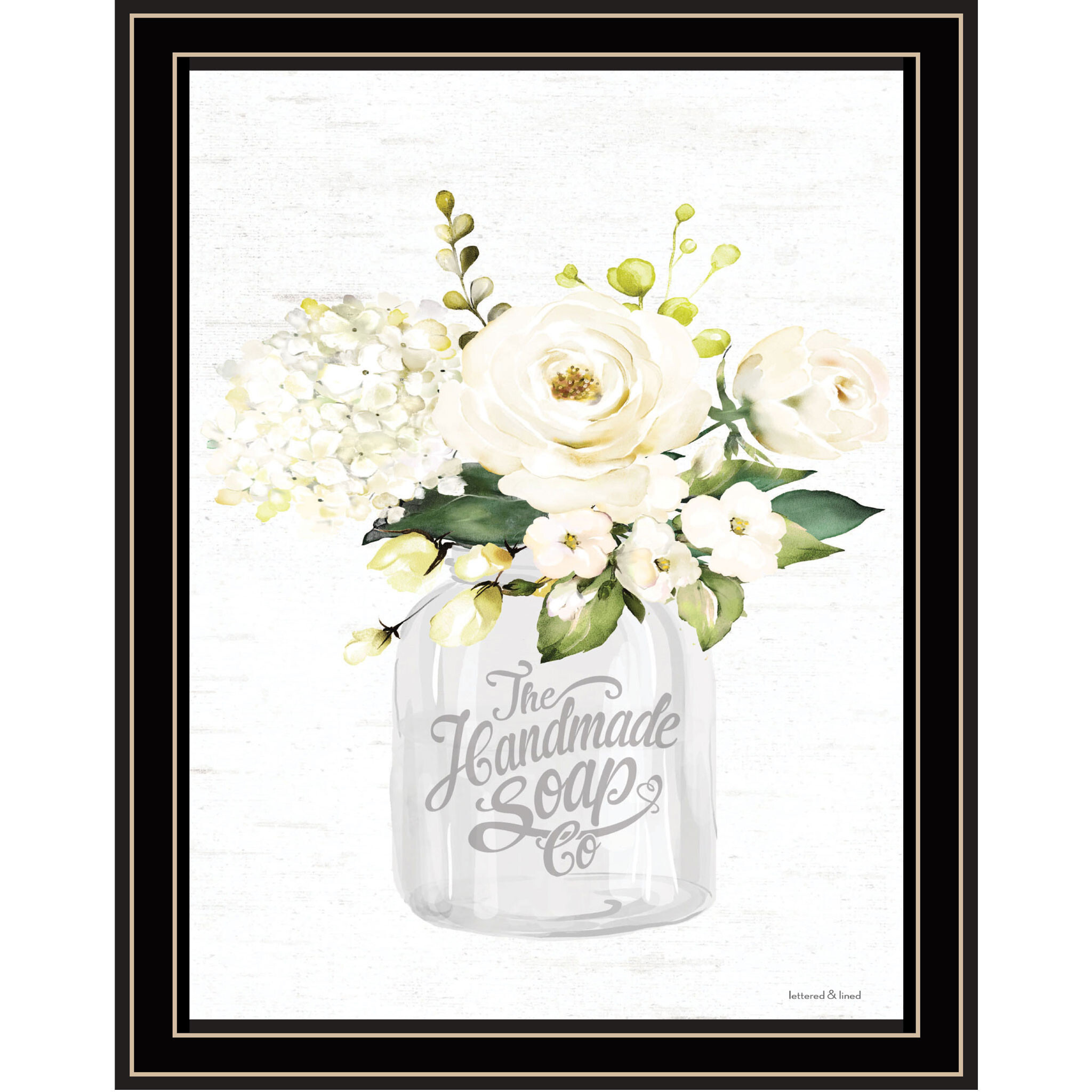 Bathroom Flower Ja Black Framed Print Bathroom Wall Art