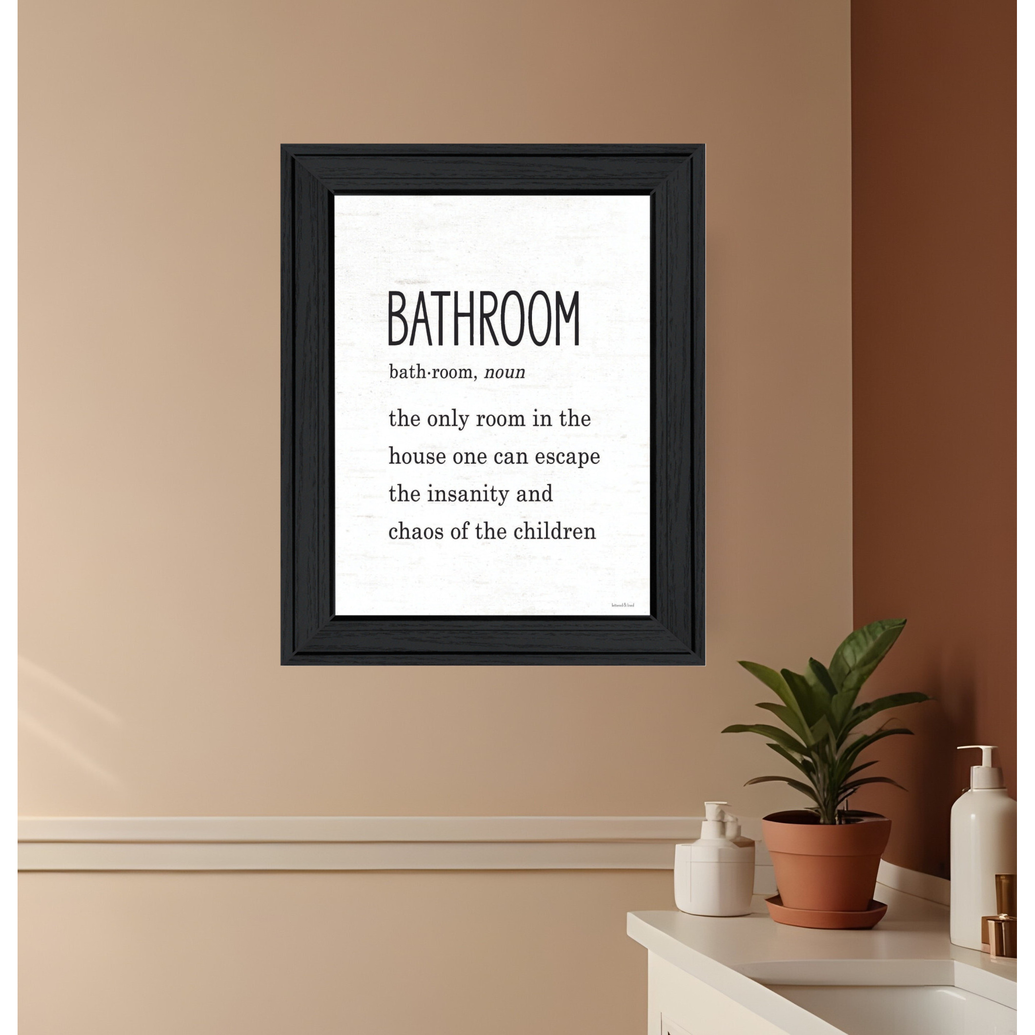 Bathroom Escape Black Framed Print Bathroom Wall Art