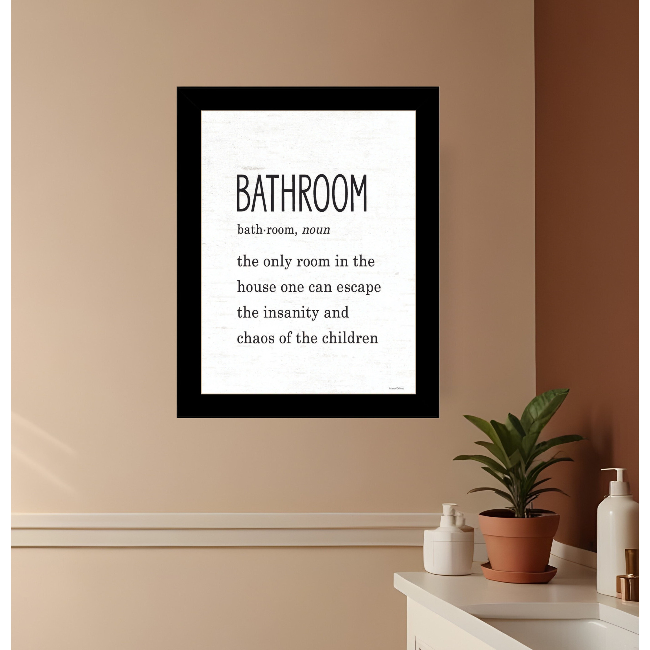 Bathroom Escape Black Framed Print Bathroom Wall Art