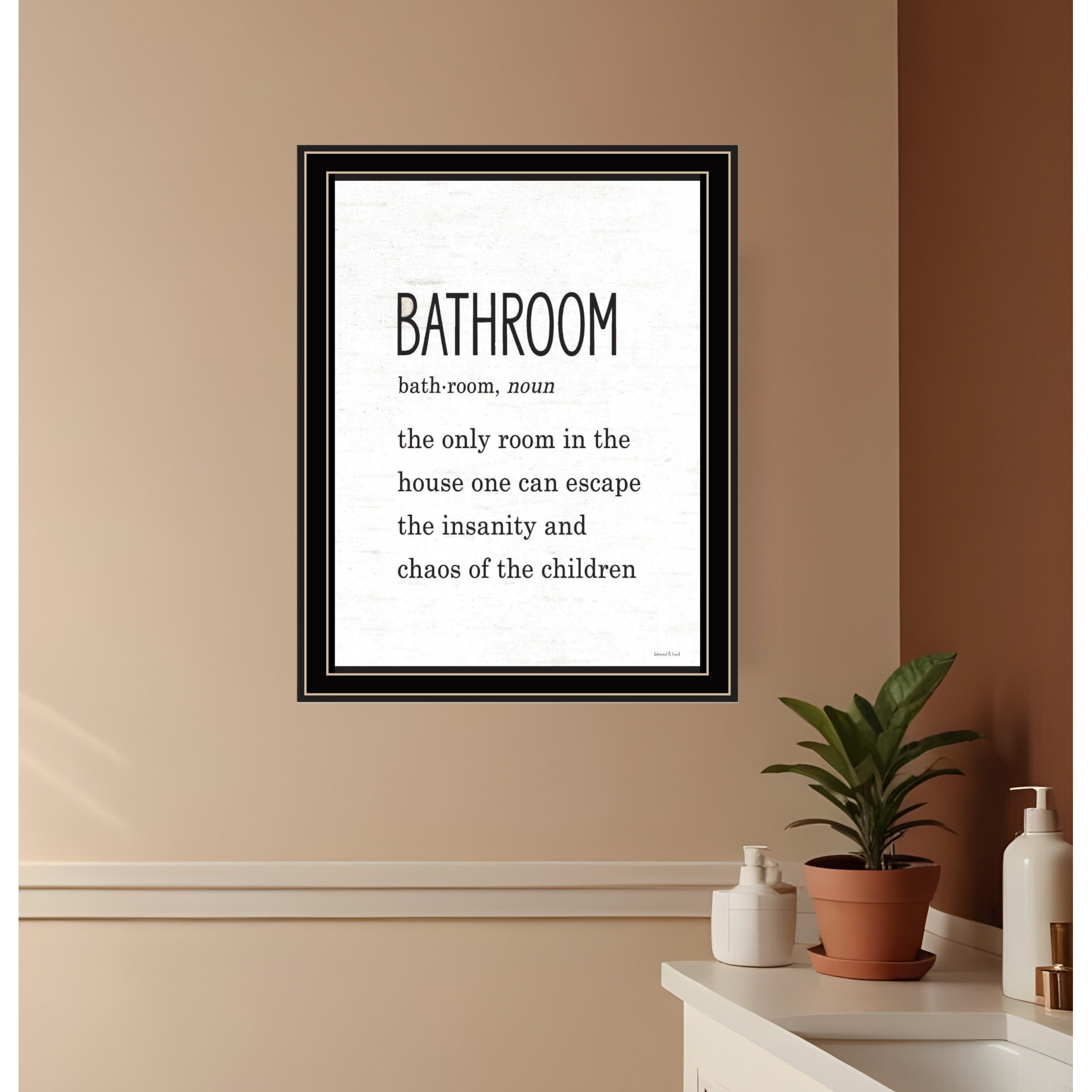 Bathroom Escape Black Framed Print Bathroom Wall Art