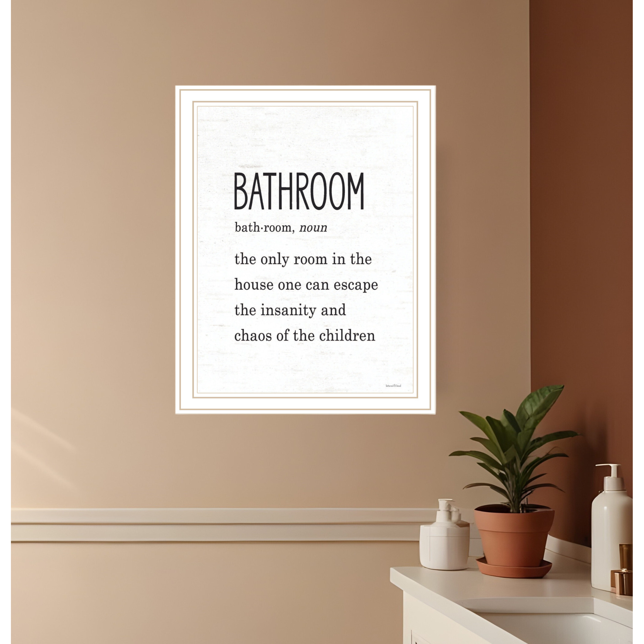 Bathroom Escape White Framed Print Bathroom Wall Art