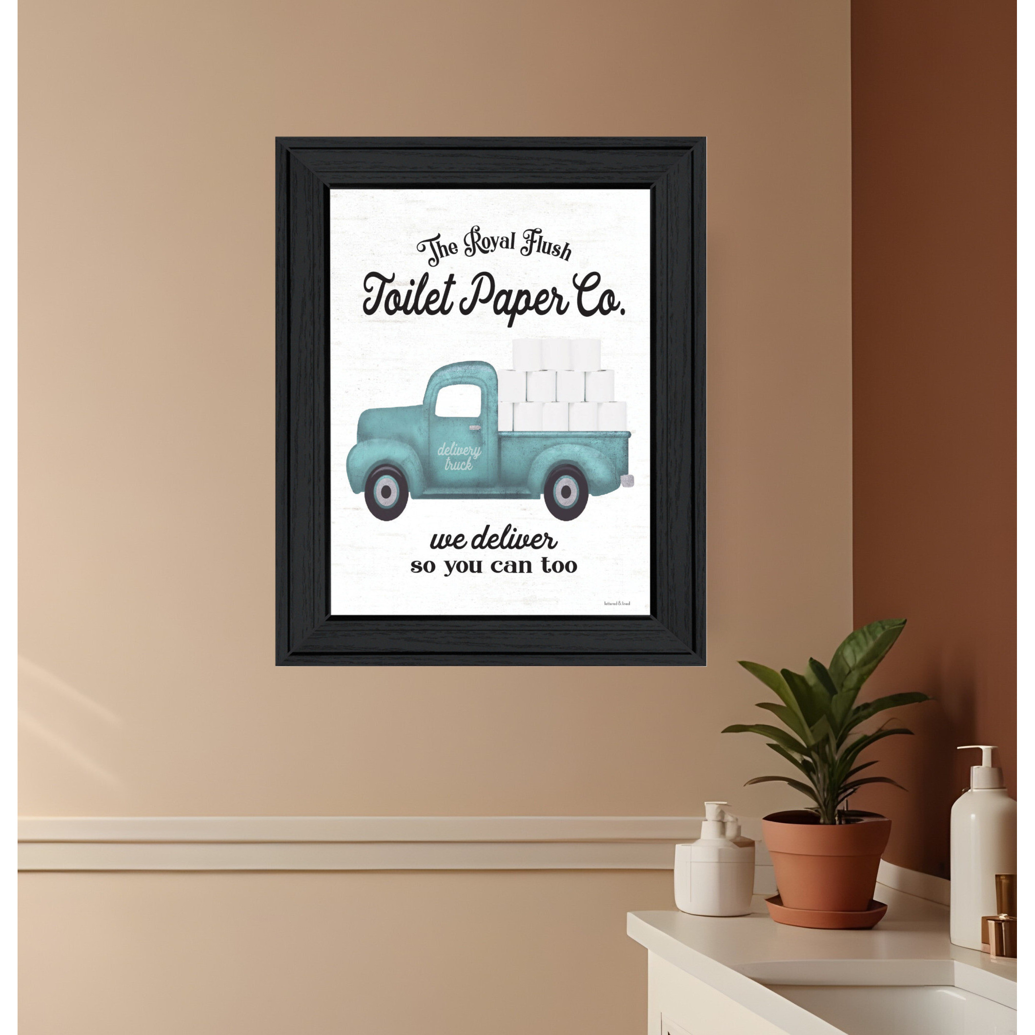 Toilet Paper Co Black Framed Print Bathroom Wall Art