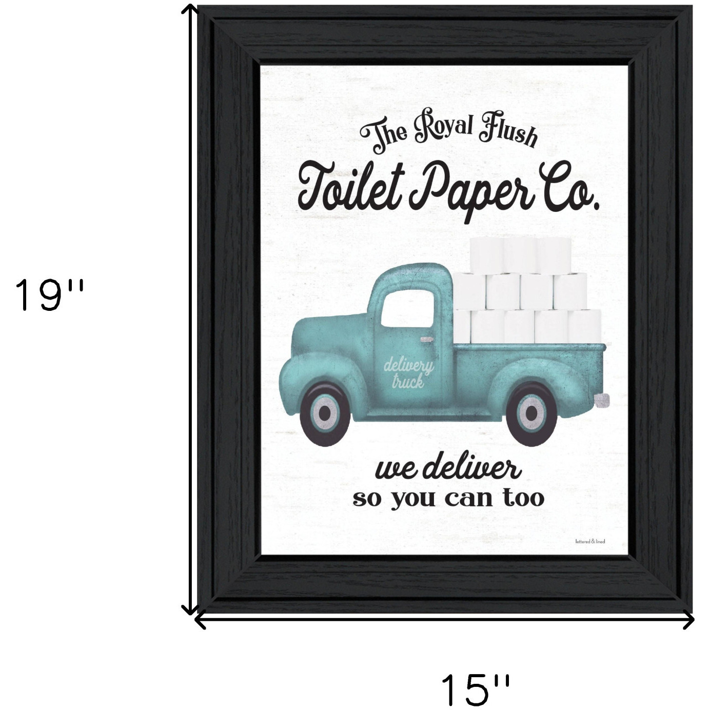Toilet Paper Co Black Framed Print Bathroom Wall Art