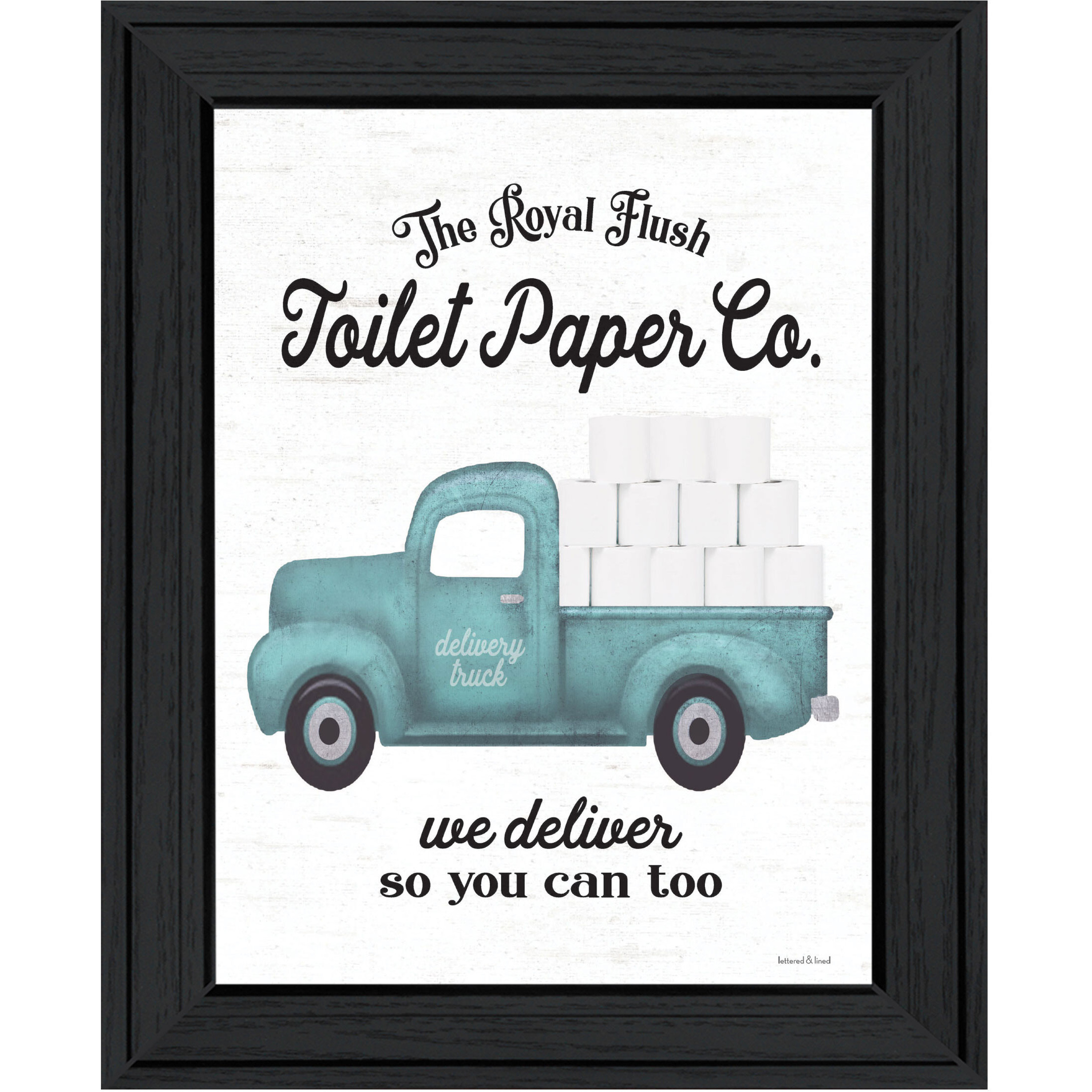 Toilet Paper Co Black Framed Print Bathroom Wall Art