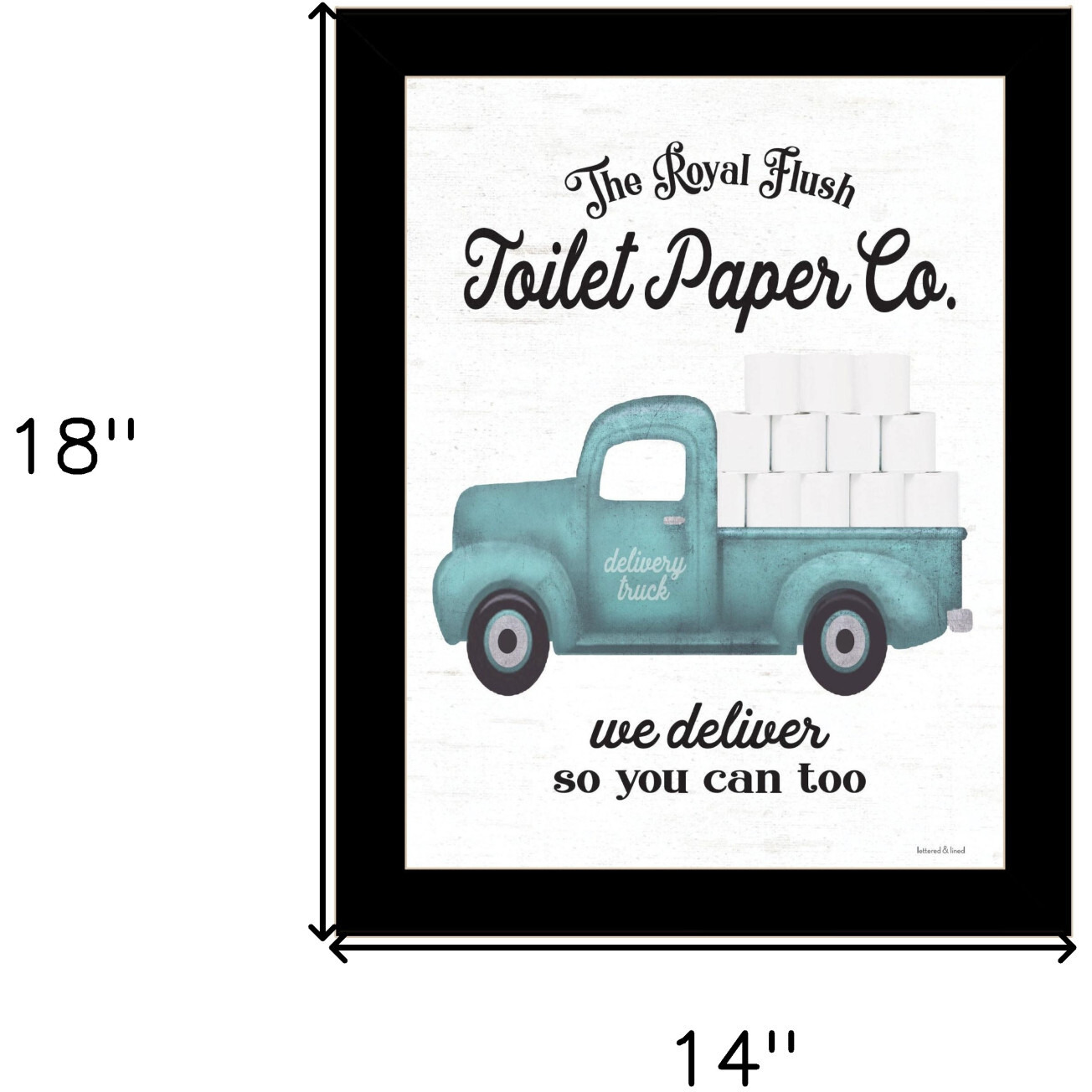 Toilet Paper Co Black Framed Print Bathroom Wall Art