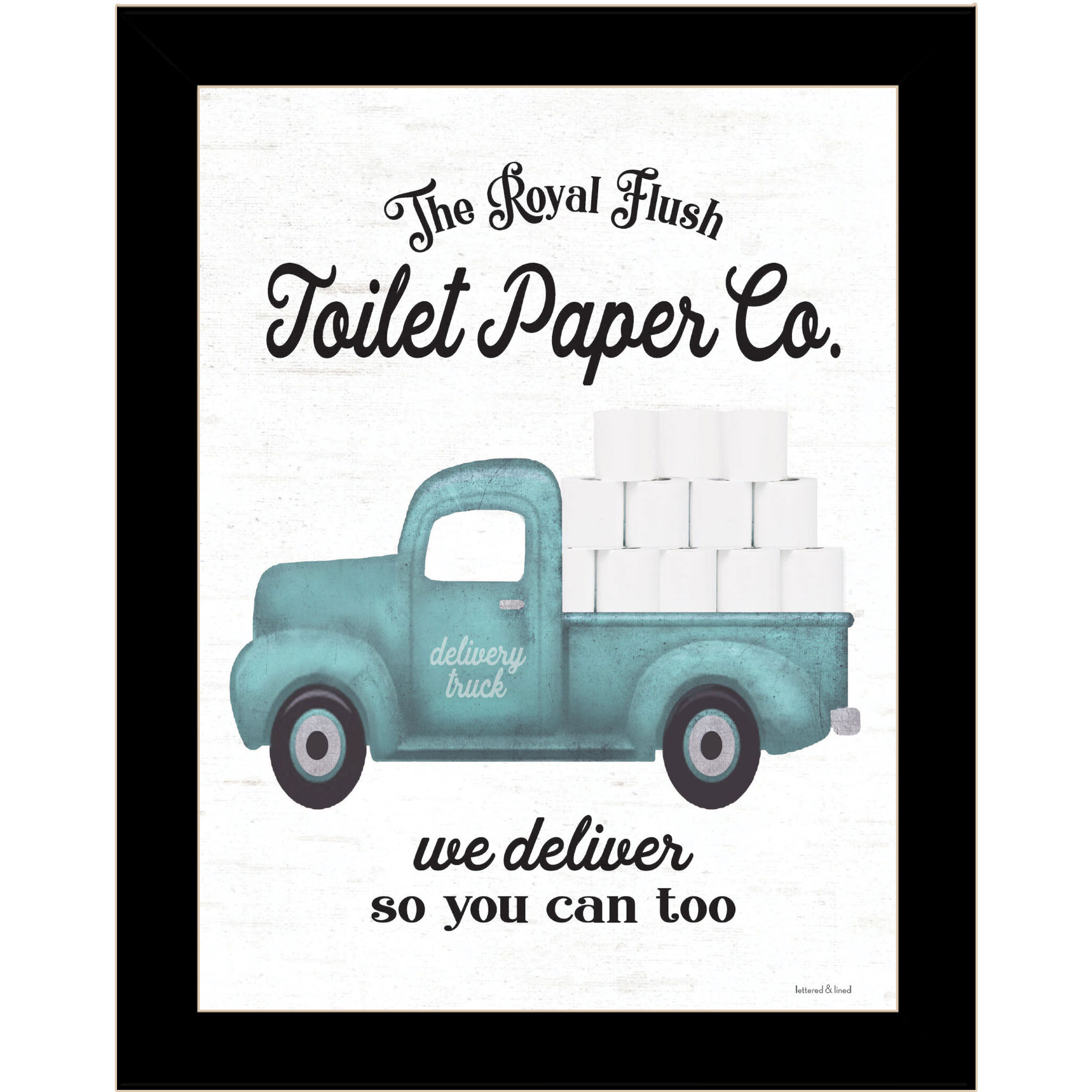 Toilet Paper Co Black Framed Print Bathroom Wall Art