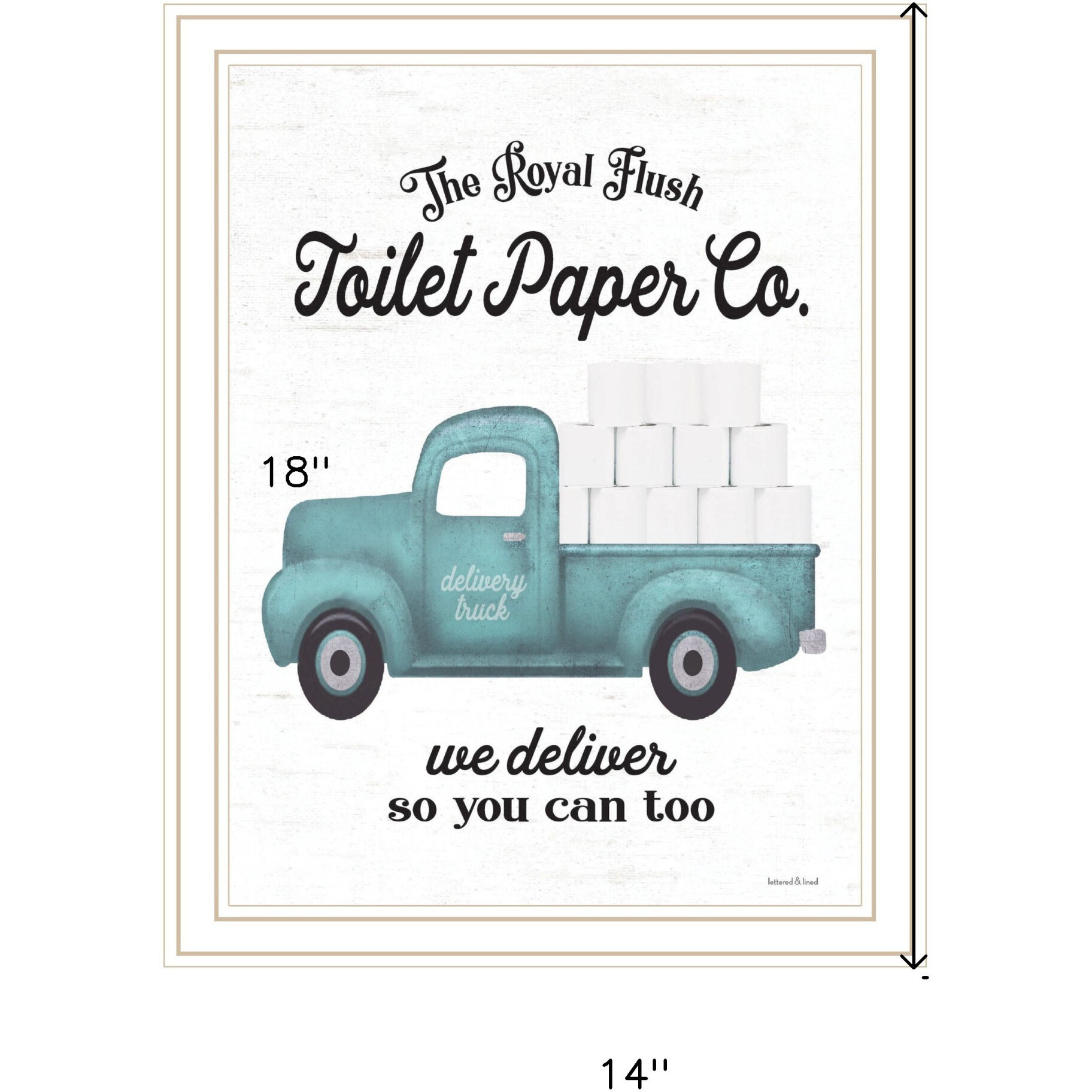Toilet Paper Co White Framed Print Bathroom Wall Art