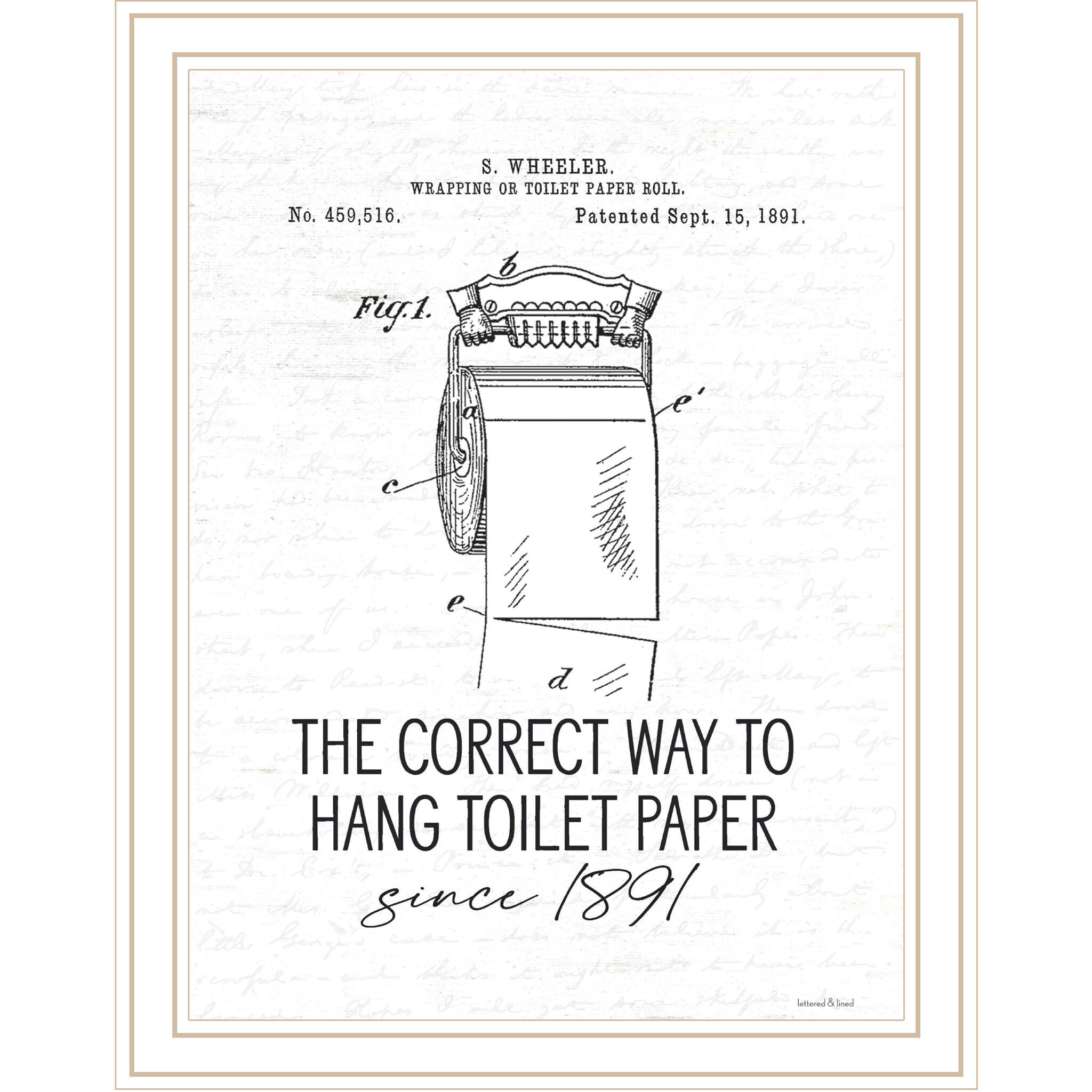 Correct Way to Hang Toilet Paper White Framed Print Bathroom Wall Art