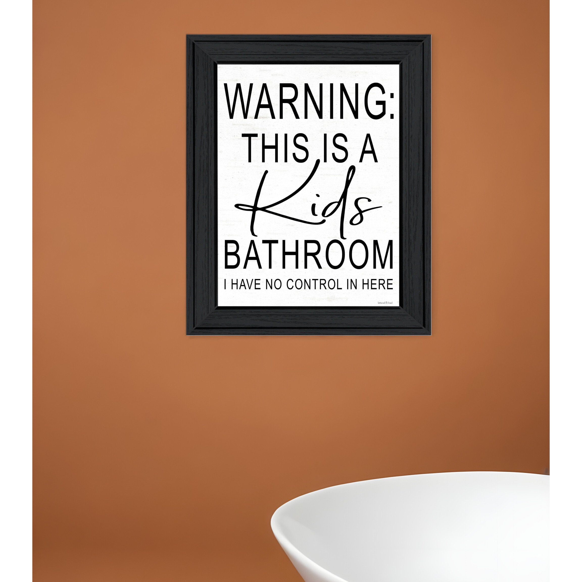 Kids Bathroom Black Framed Print Bathroom Wall Art