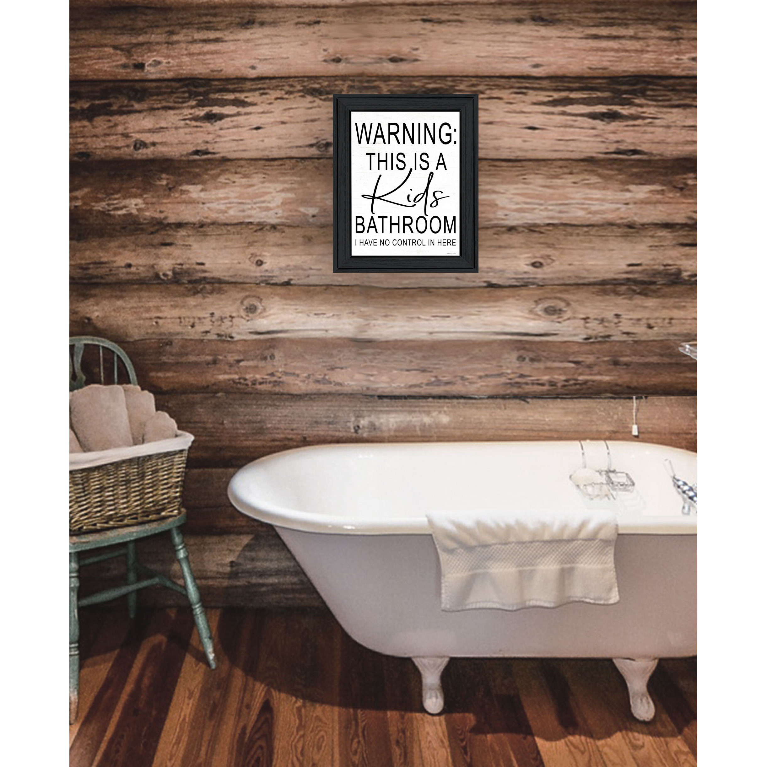 Kids Bathroom Black Framed Print Bathroom Wall Art