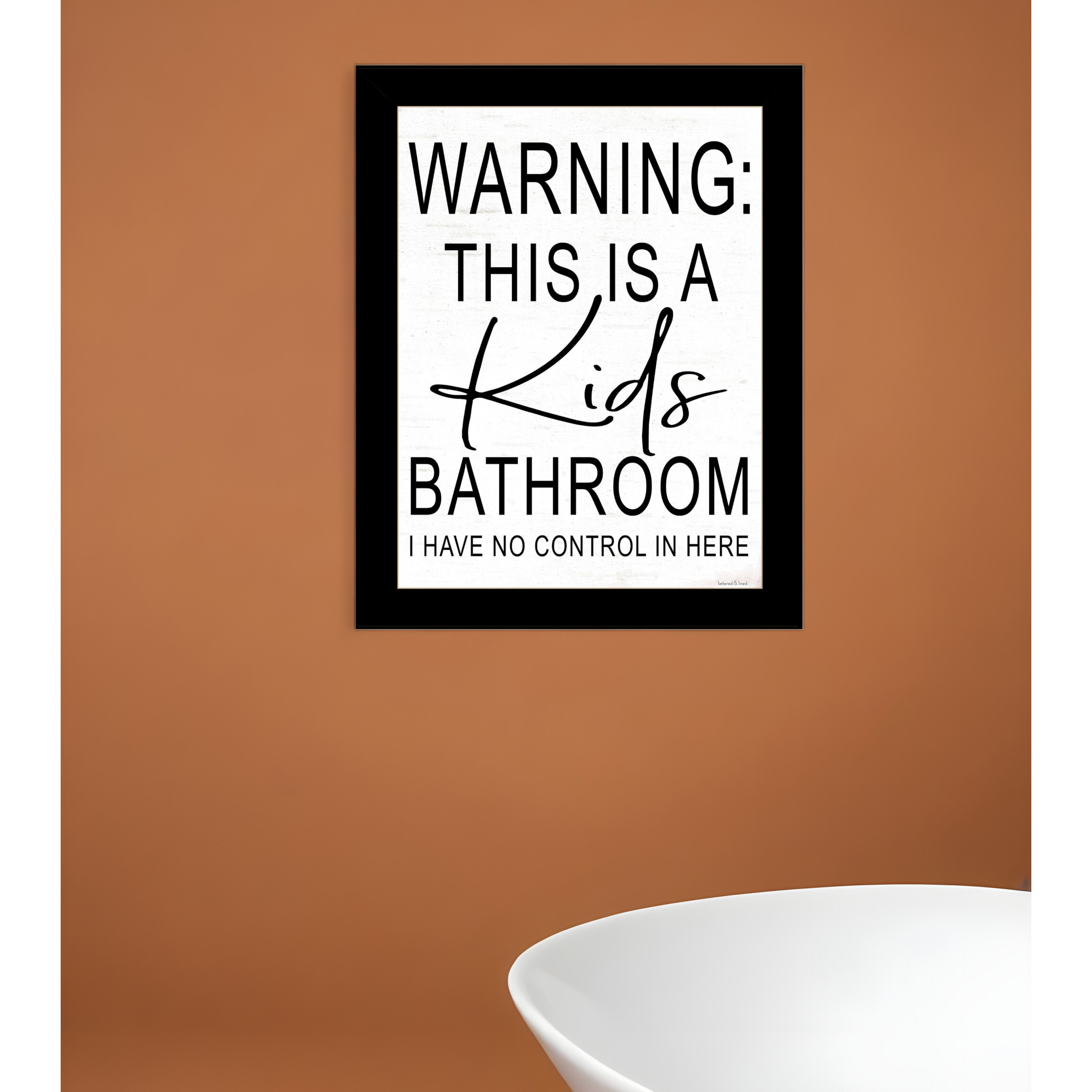 Kids Bathroom Black Framed Print Bathroom Wall Art