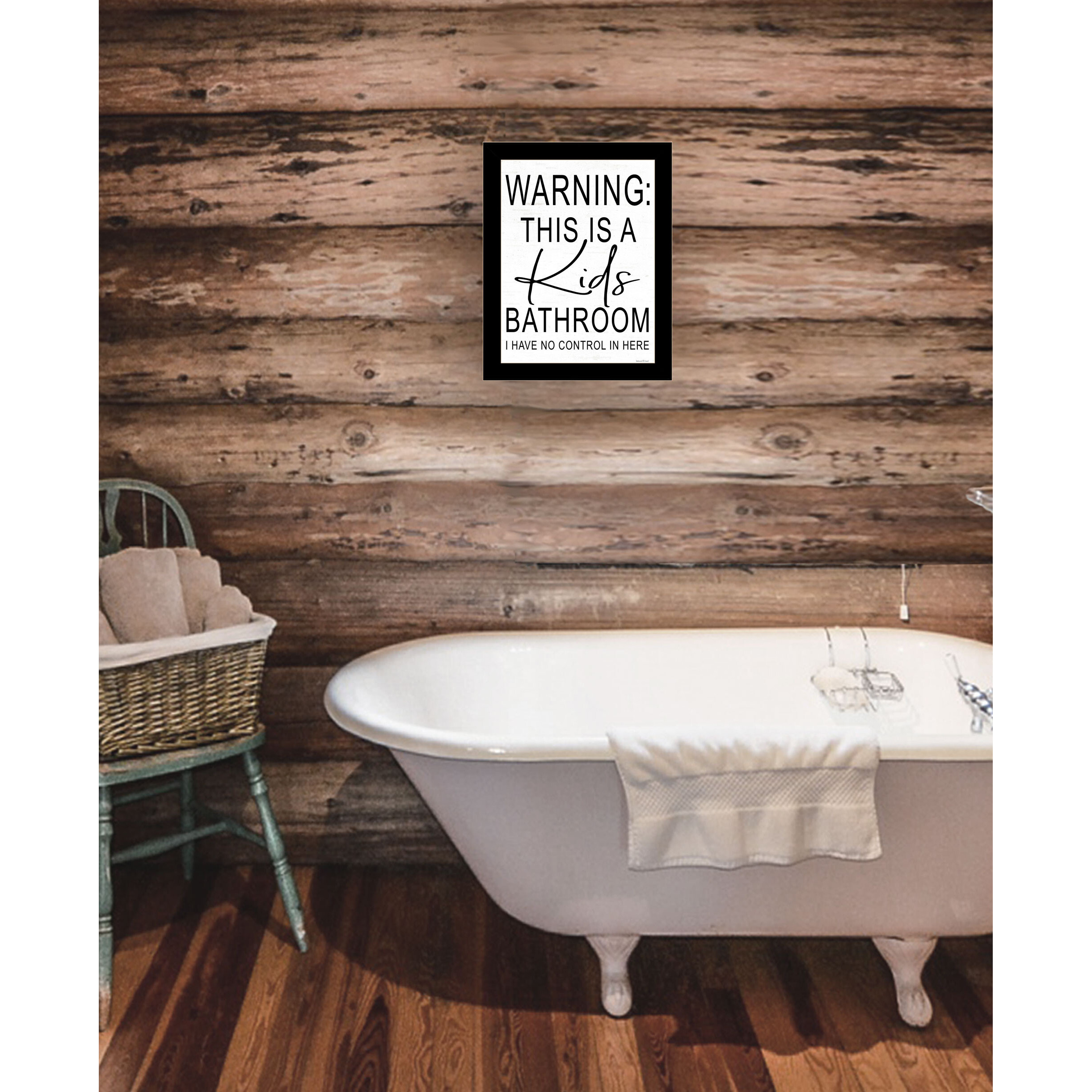 Kids Bathroom Black Framed Print Bathroom Wall Art