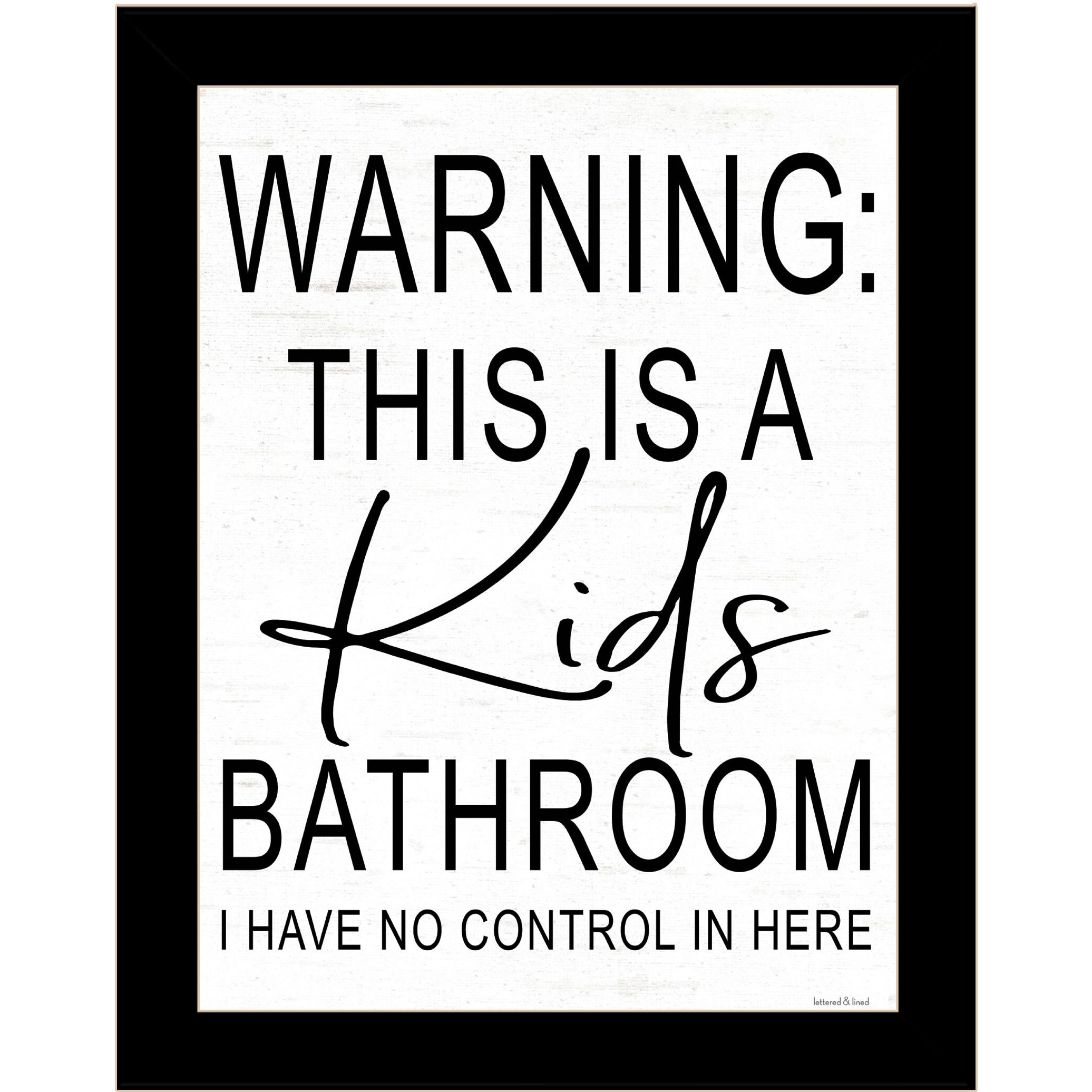 Kids Bathroom Black Framed Print Bathroom Wall Art