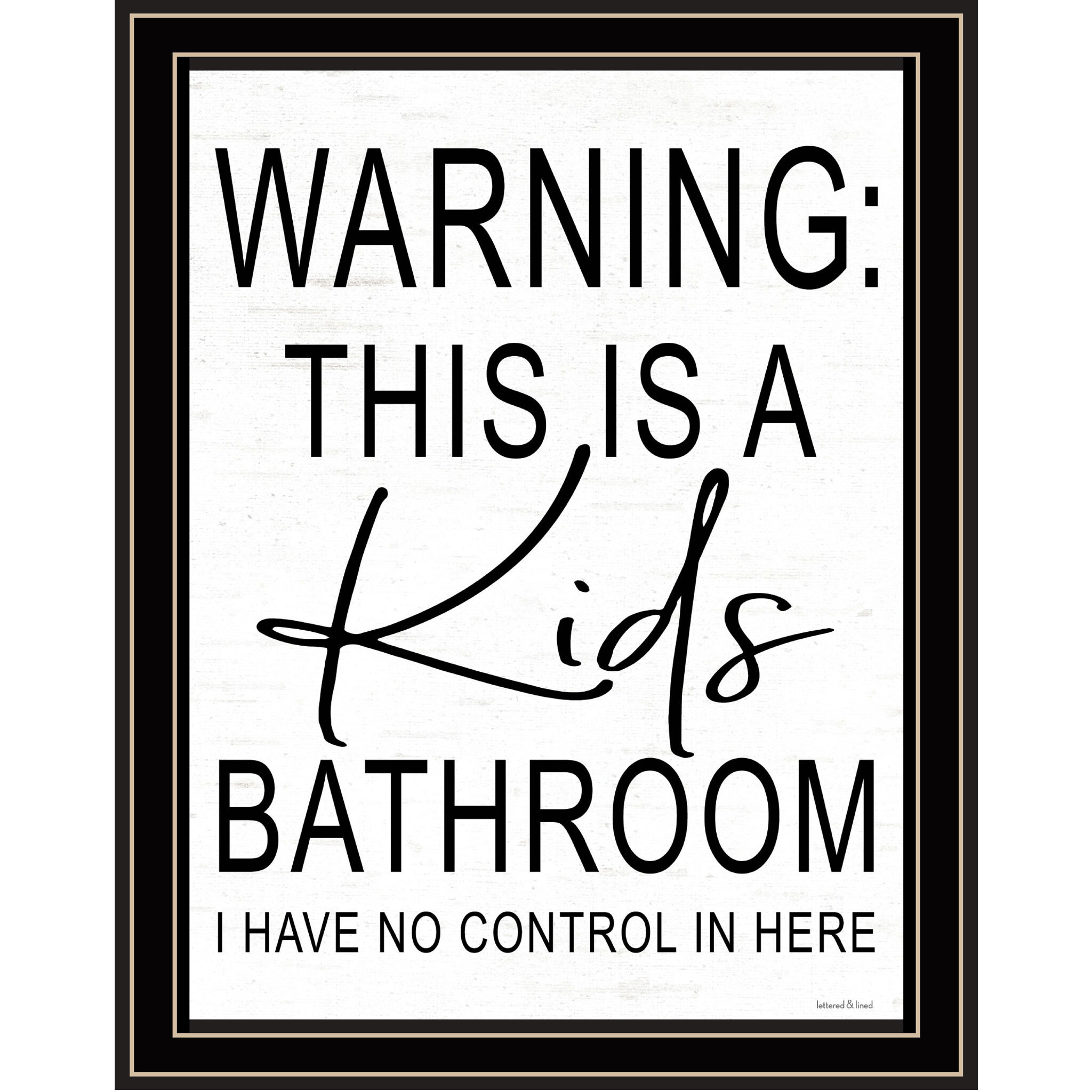 Kids Bathroom Black Framed Print Bathroom Wall Art