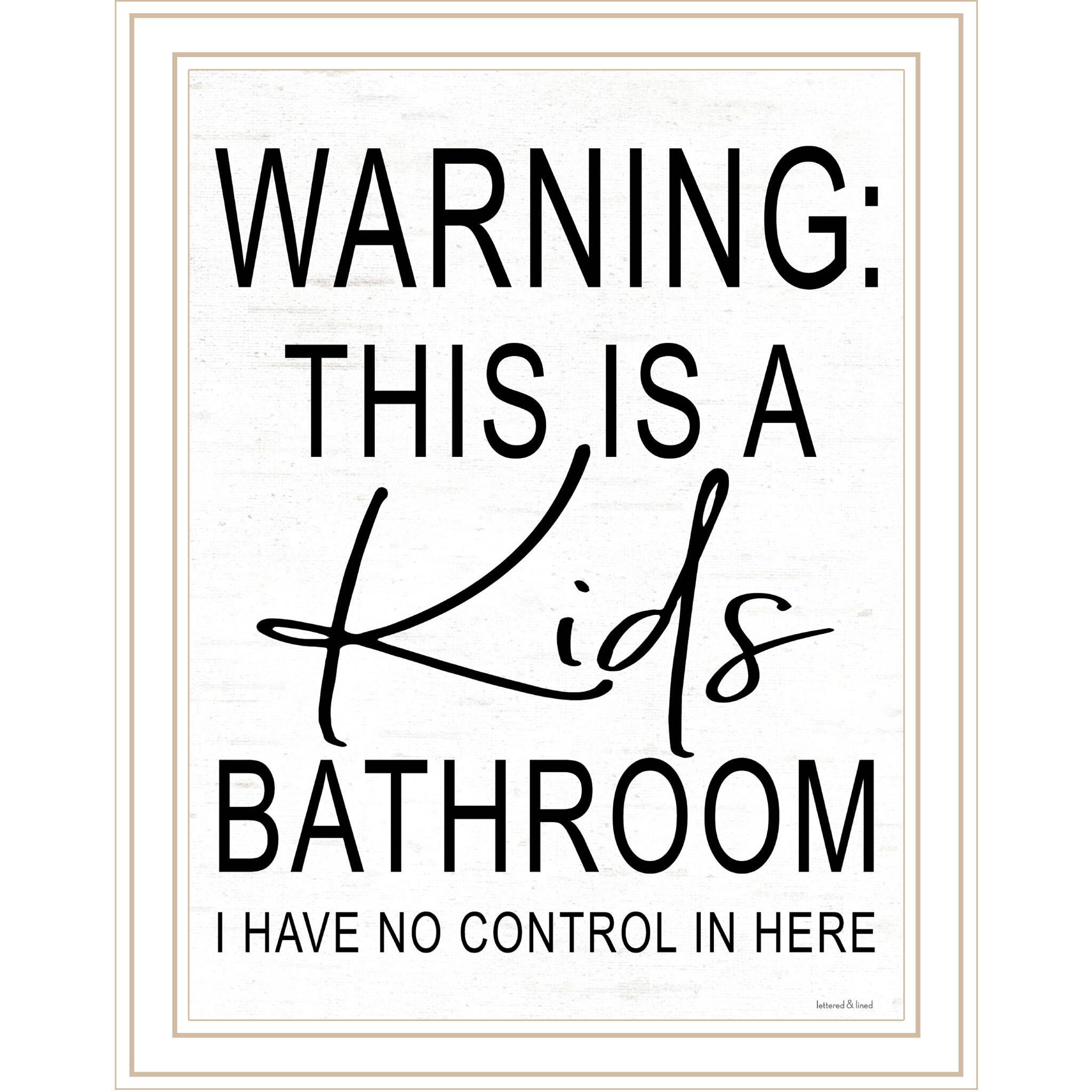 Kids Bathroom White Framed Print Bathroom Wall Art