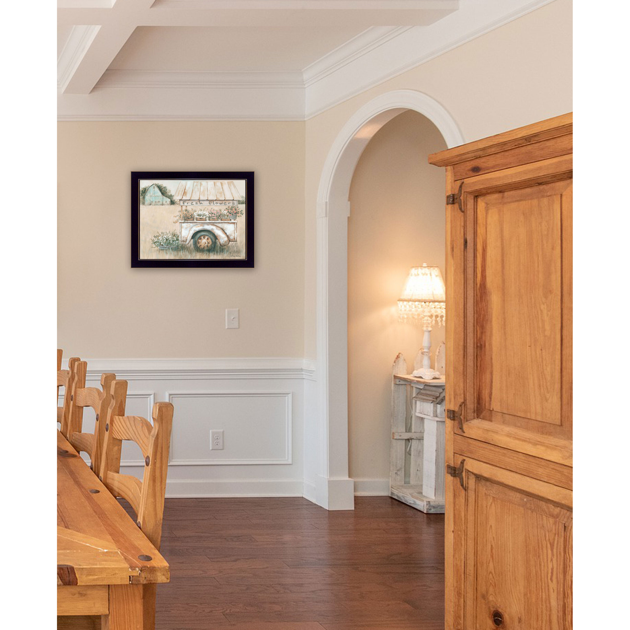 Fresh Flowers For Sale Black Framed Print Wall Art