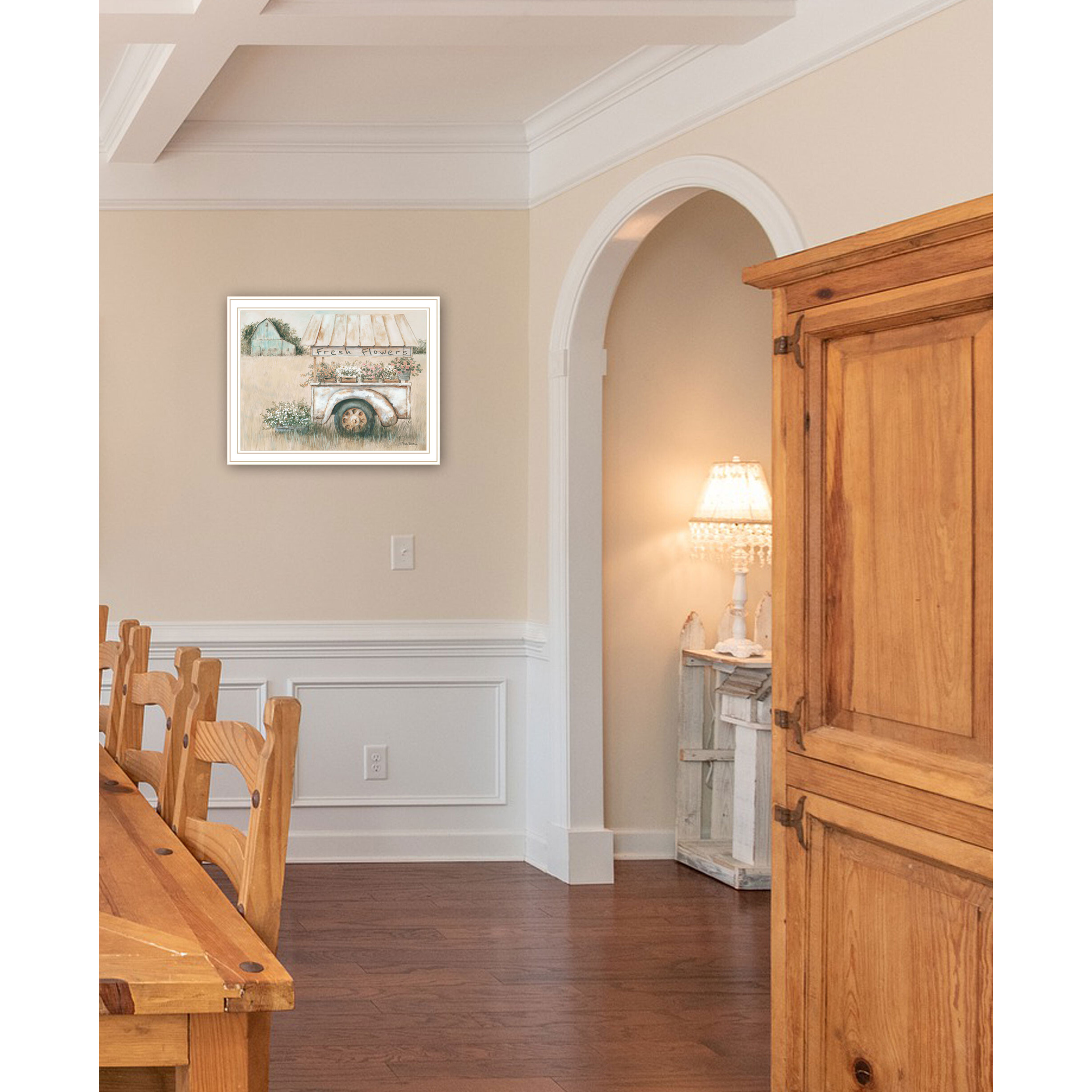 Fresh Flowers For Sale White Framed Print Wall Art