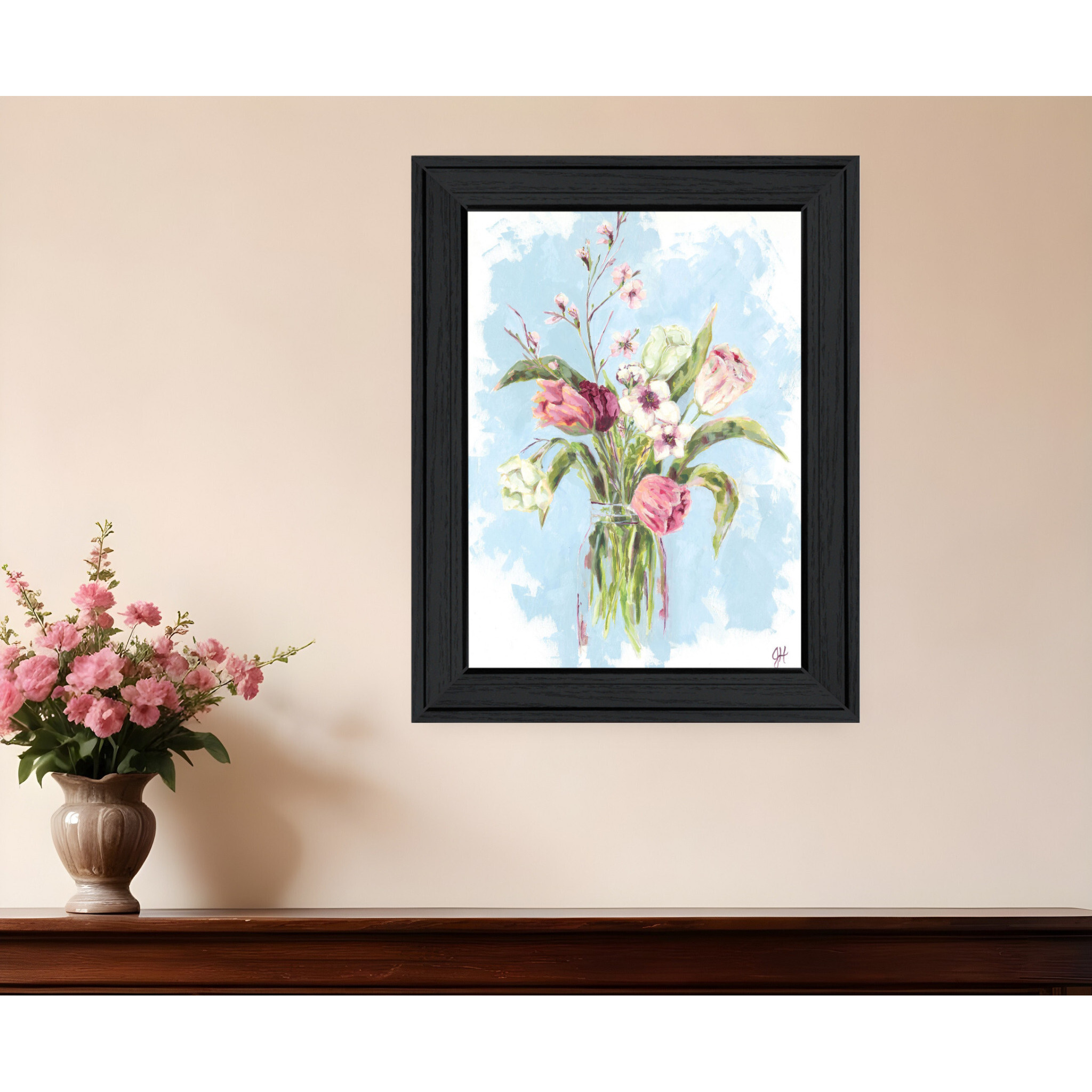 Flourish Black Framed Print Wall Art