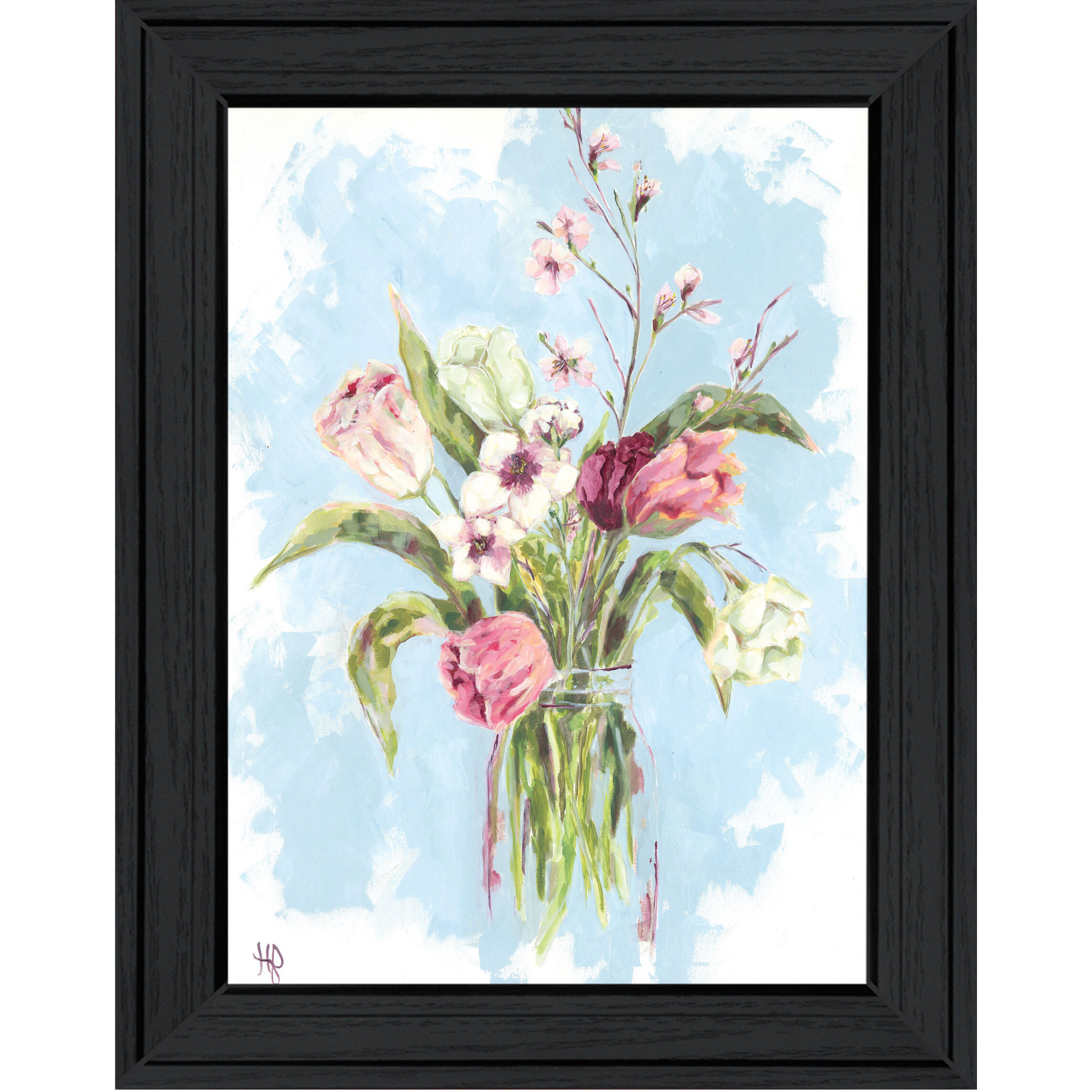 Flourish Black Framed Print Wall Art