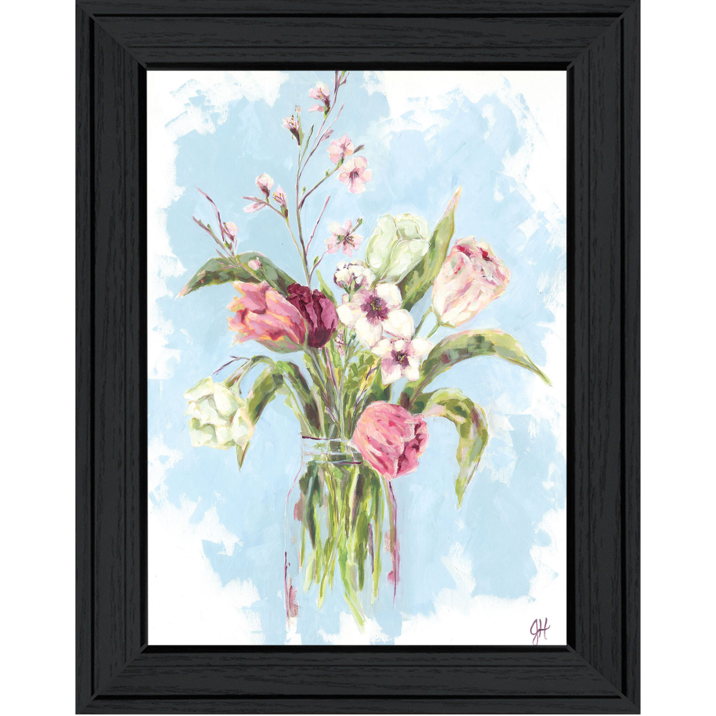 Flourish Black Framed Print Wall Art