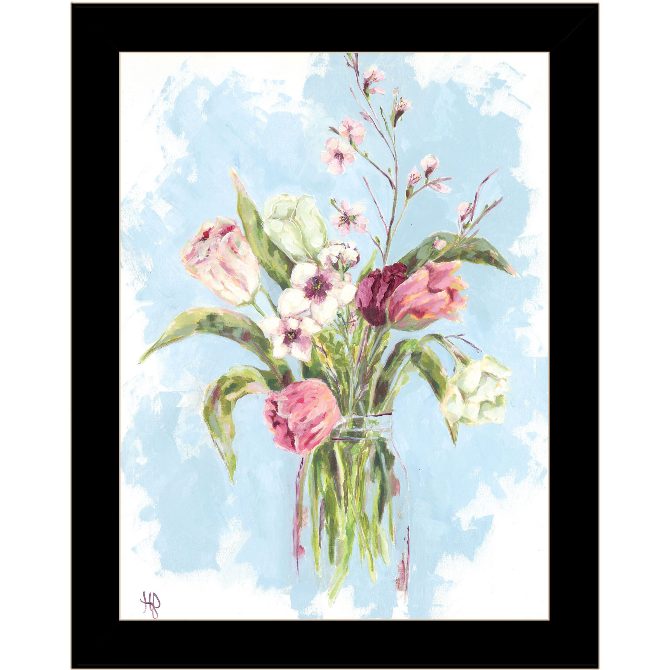 Flourish Black Framed Print Wall Art