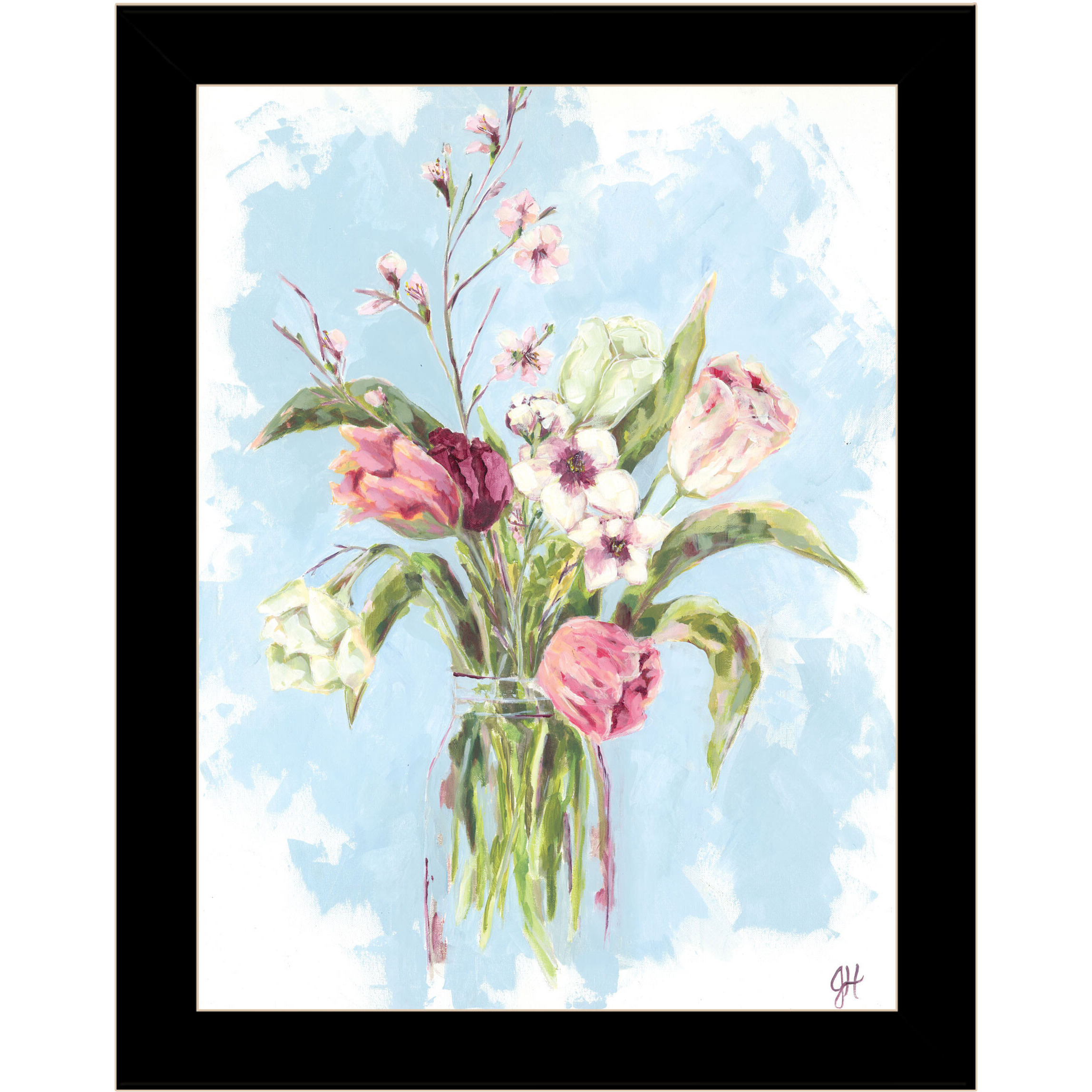 Flourish Black Framed Print Wall Art