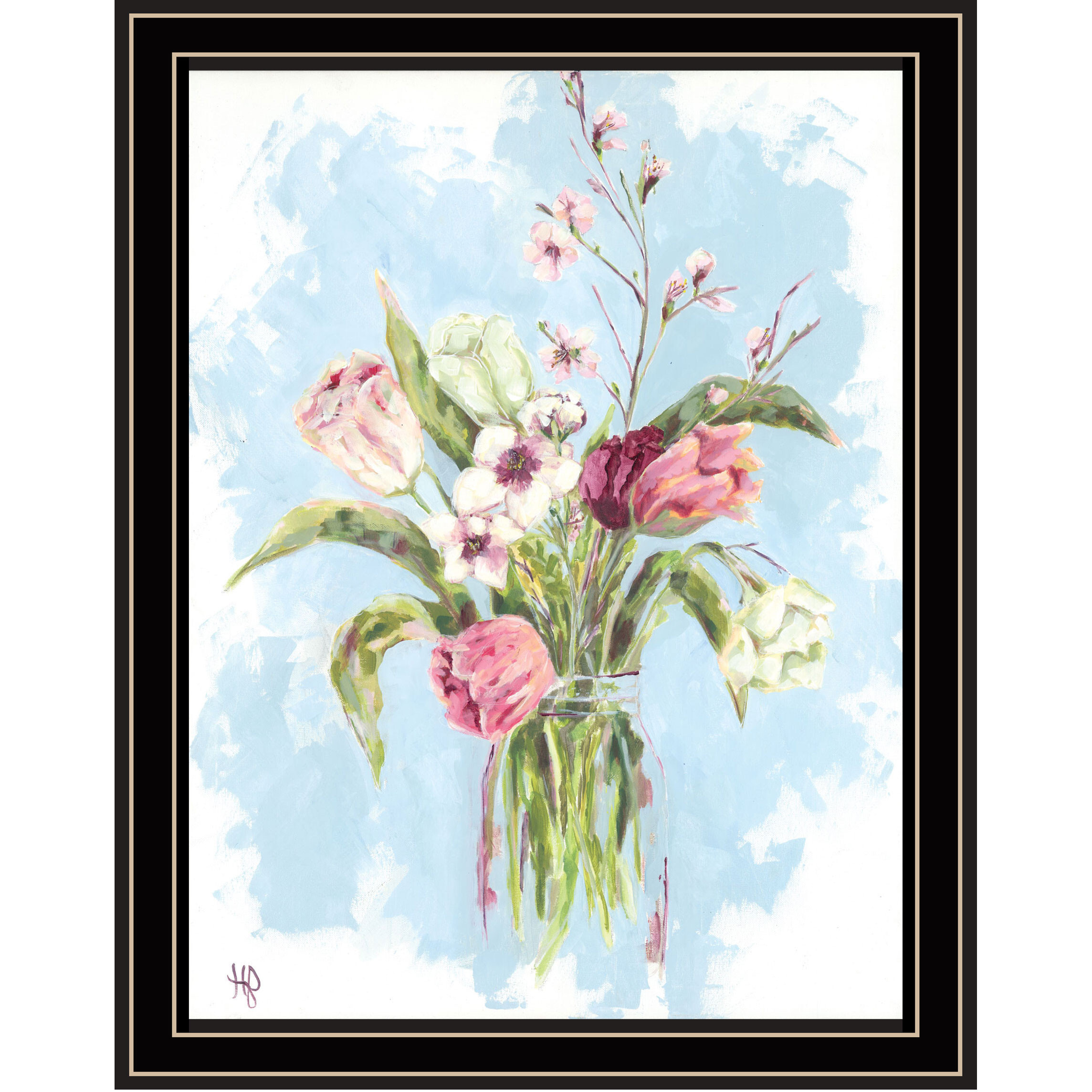 Flourish Black Framed Print Wall Art