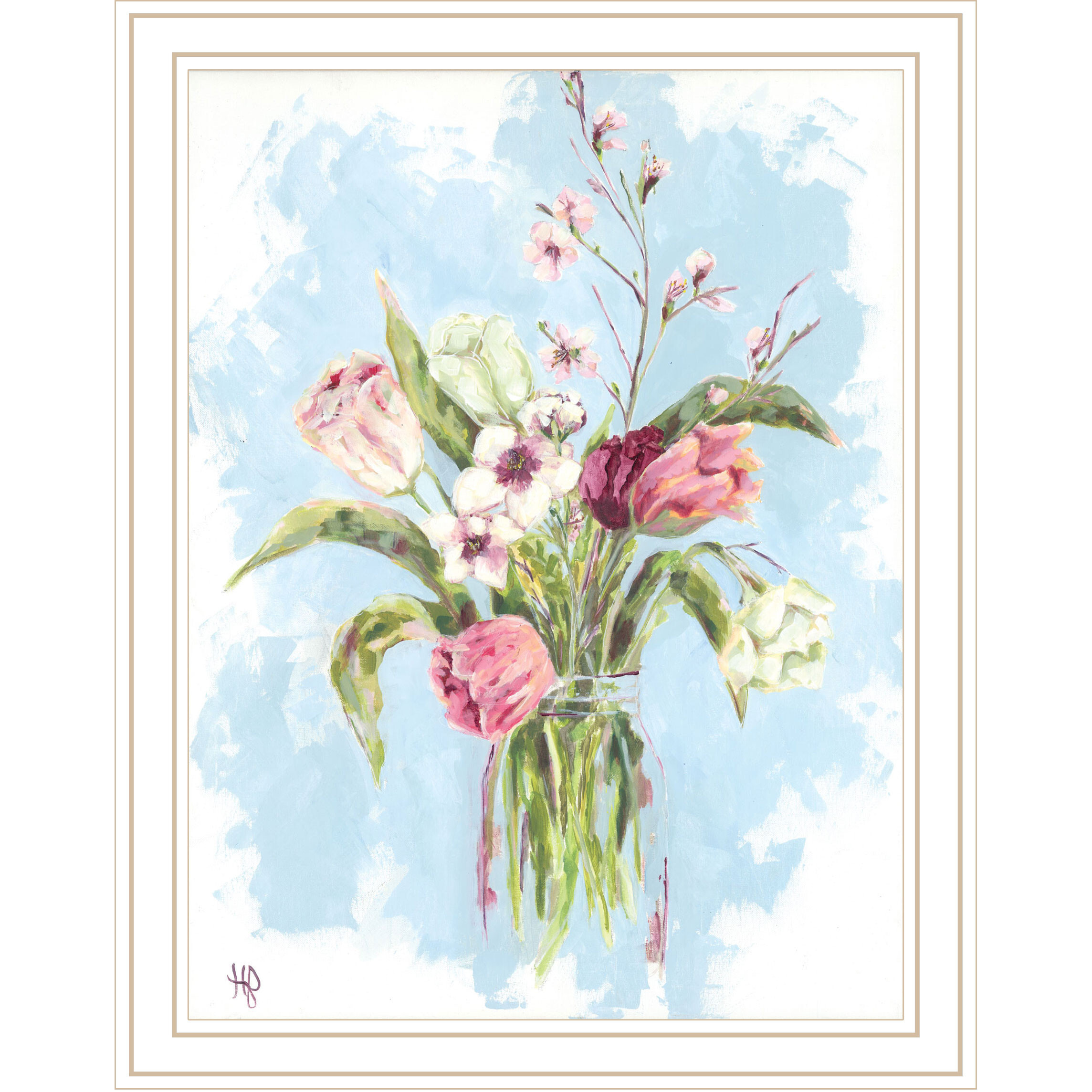 Flourish White Framed Print Wall Art