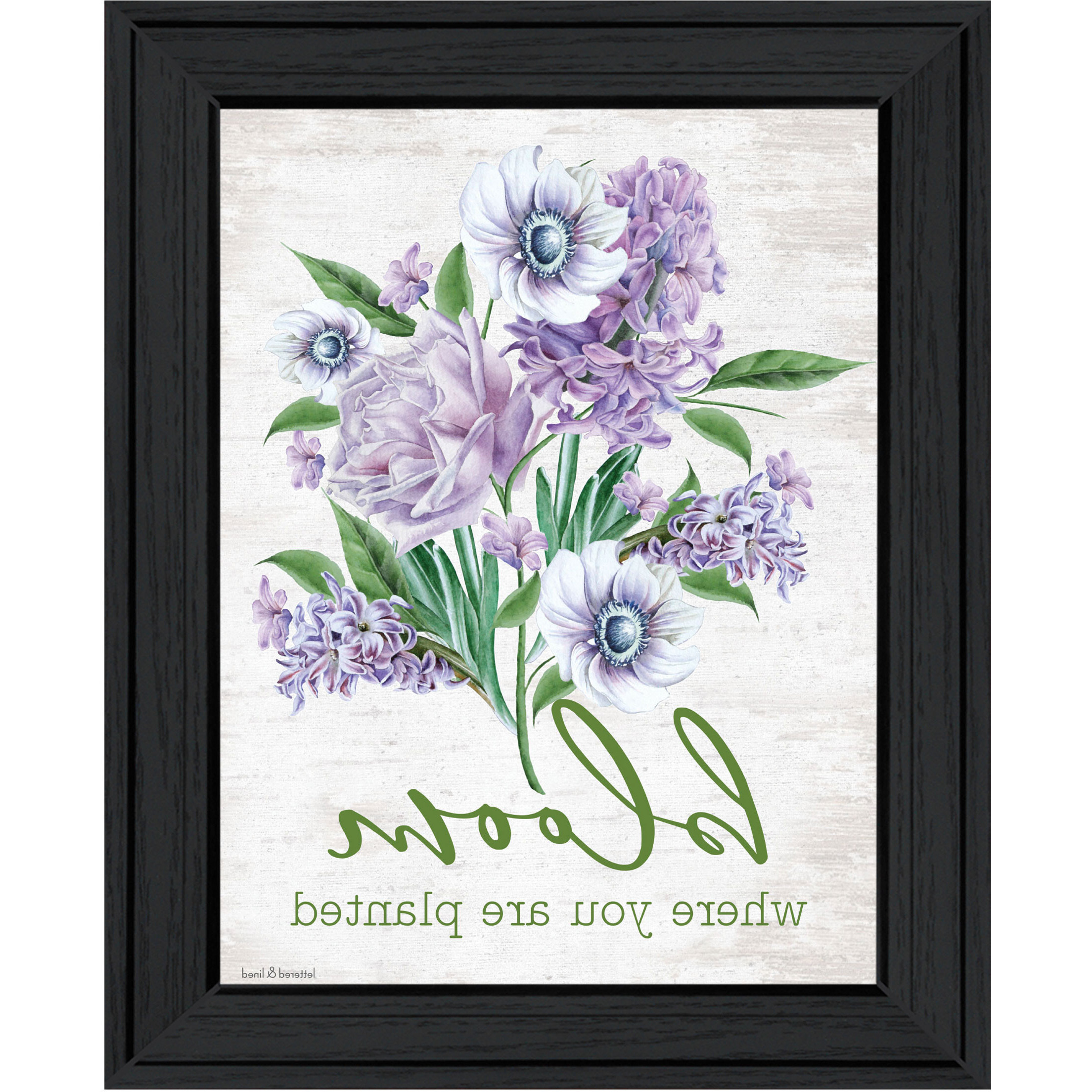 Bloom Where You Are Planted Black Framed Print Wall Art