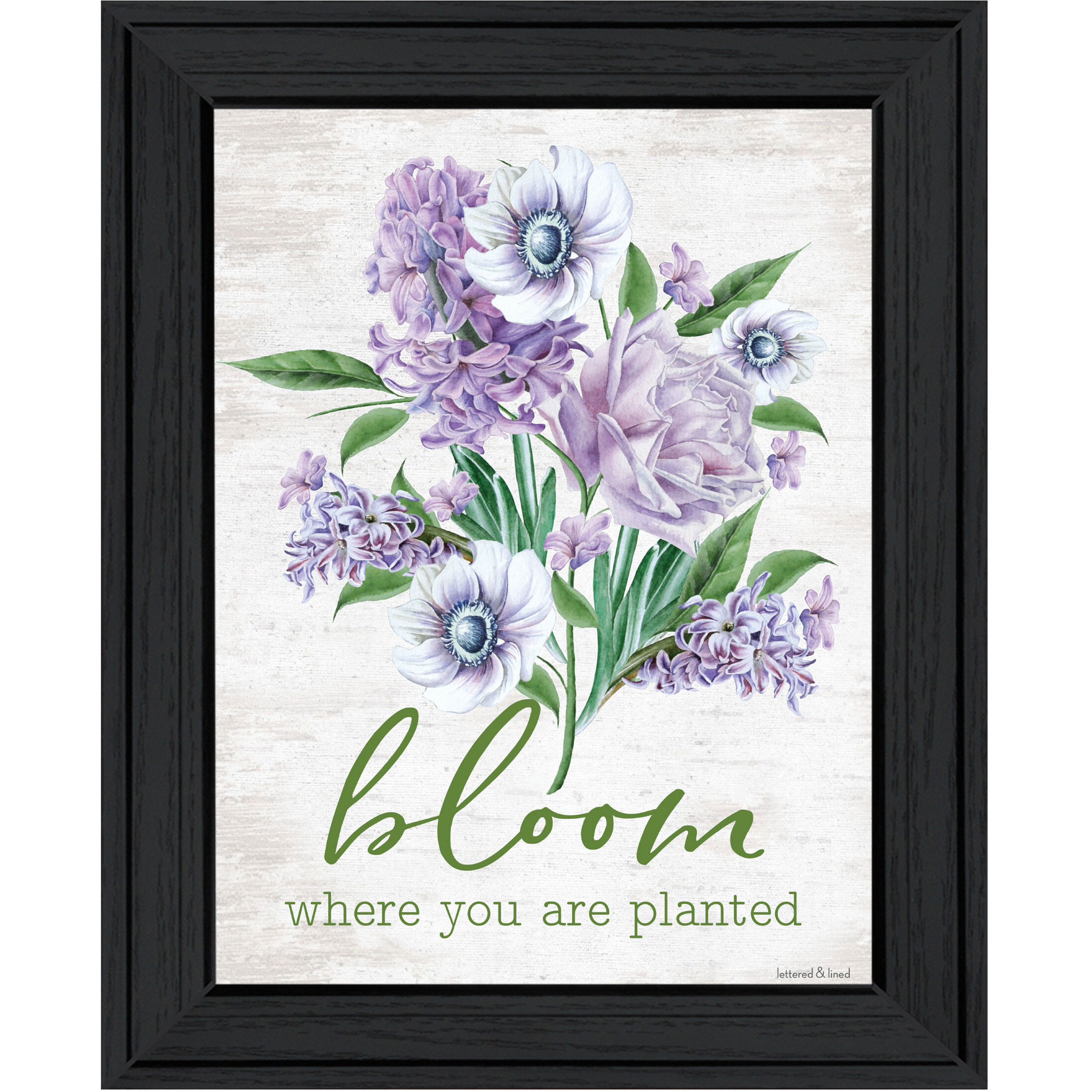 Bloom Where You Are Planted Black Framed Print Wall Art