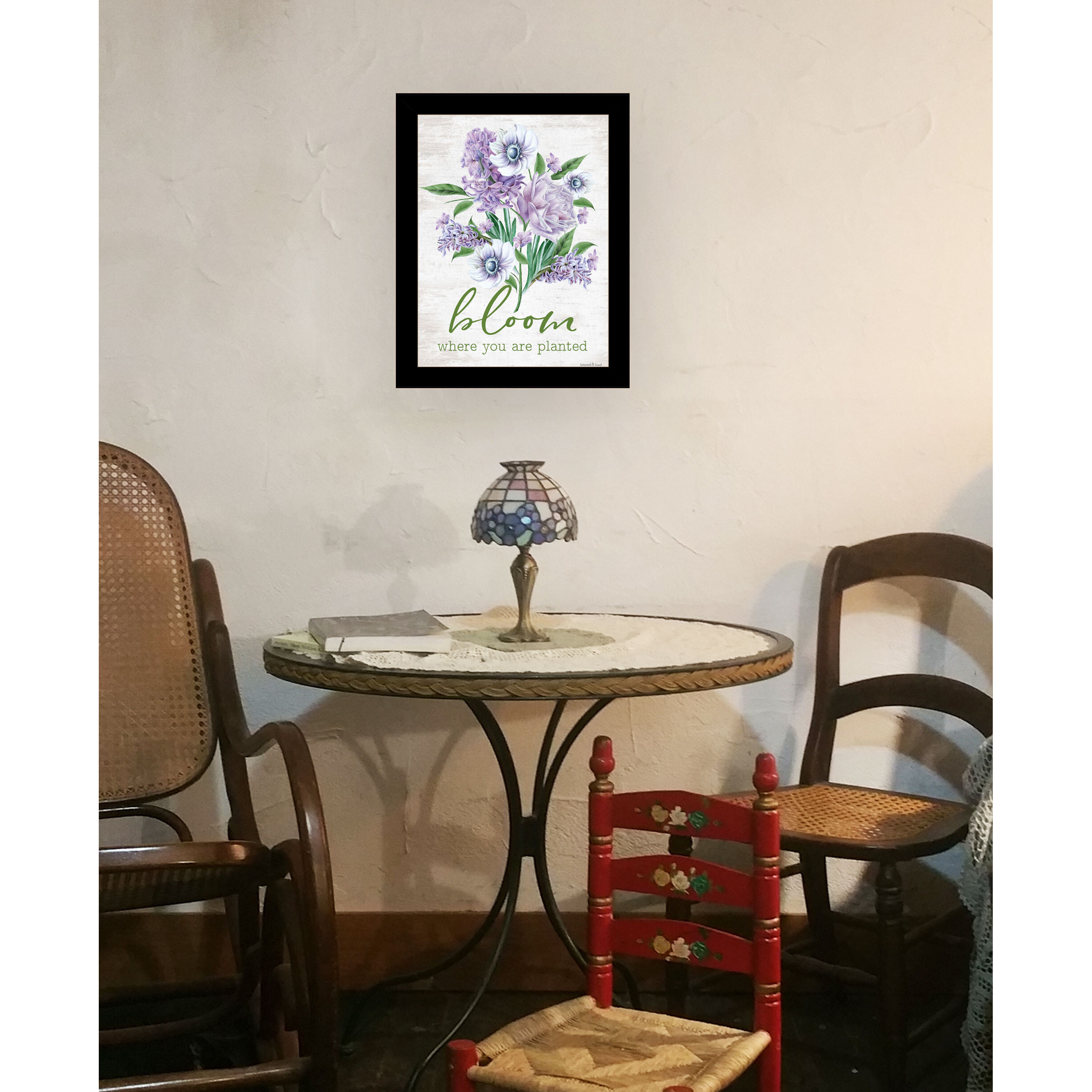 Bloom Where You Are Planted Black Framed Print Wall Art