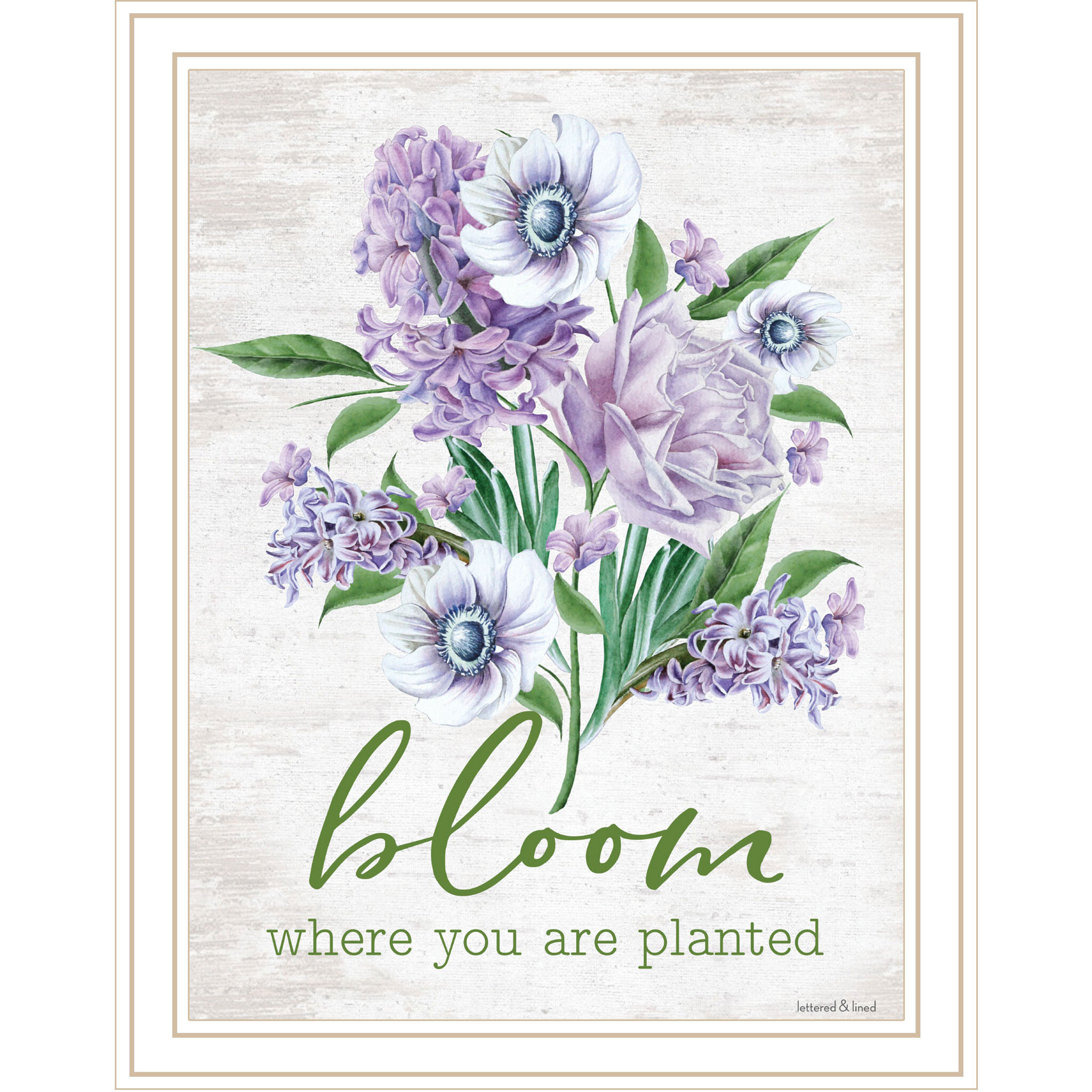 Bloom Where You Are Planted White Framed Print Wall Art