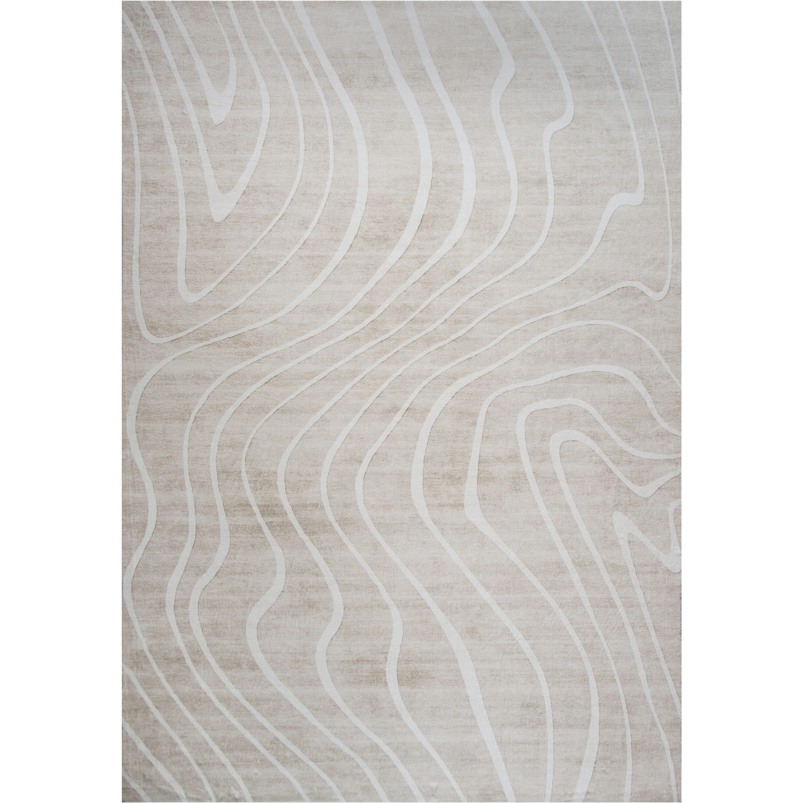 5' X 8' Beige and Ivory Abstract Distressed Area Rug