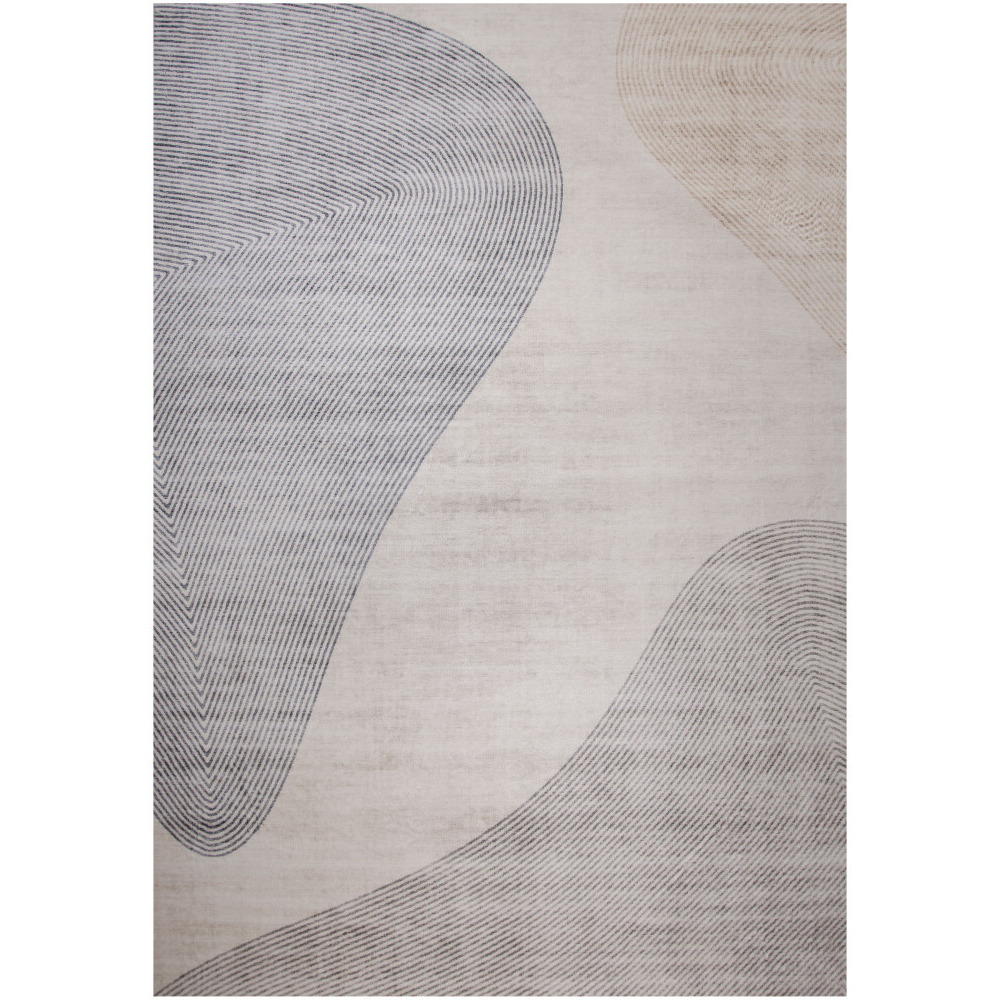8' X 11' Beige and Brown Abstract Distressed Area Rug