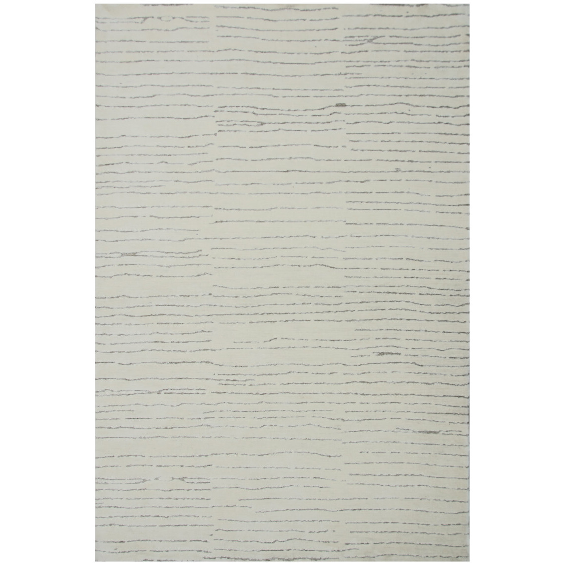 7' X 10' Beige and Gray Abstract Power Loom Distressed Area Rug
