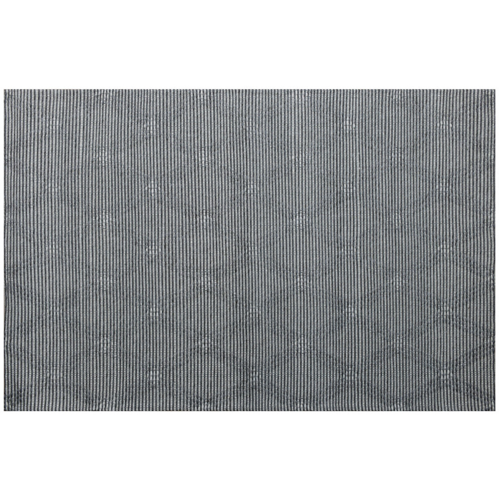 5' X 8' Gray and Ivory Geometric Hand Woven Non Skid Area Rug
