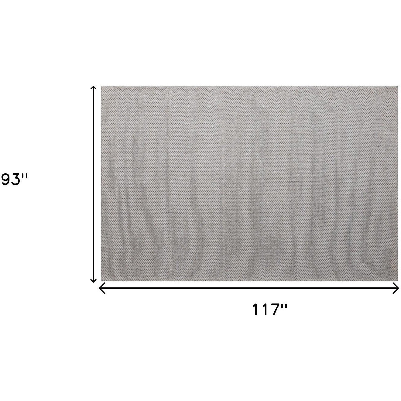 8' X 10' Beige Hand Woven Non Skid Area Rug
