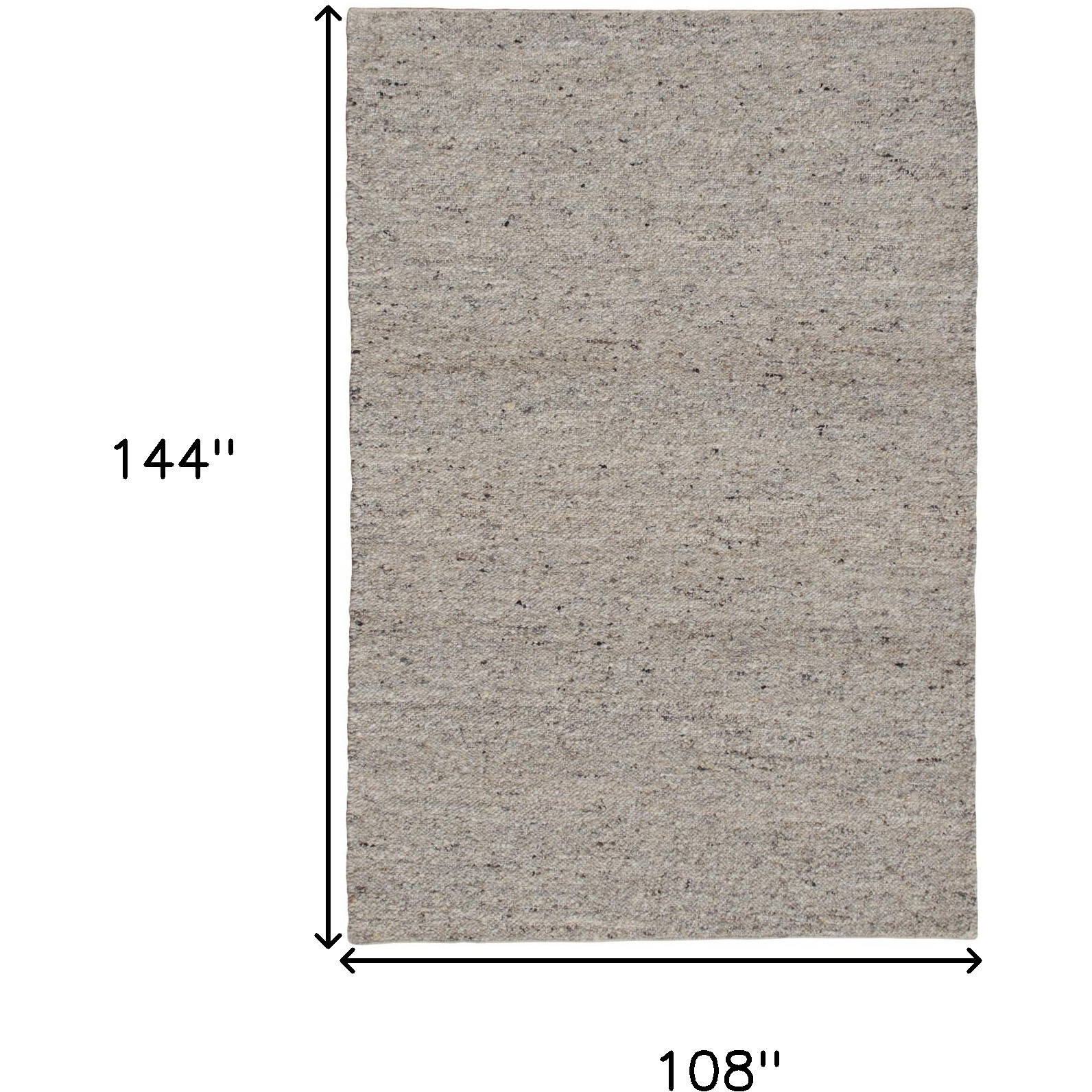 9' X 12' Beige and Gray Hand Woven Area Rug