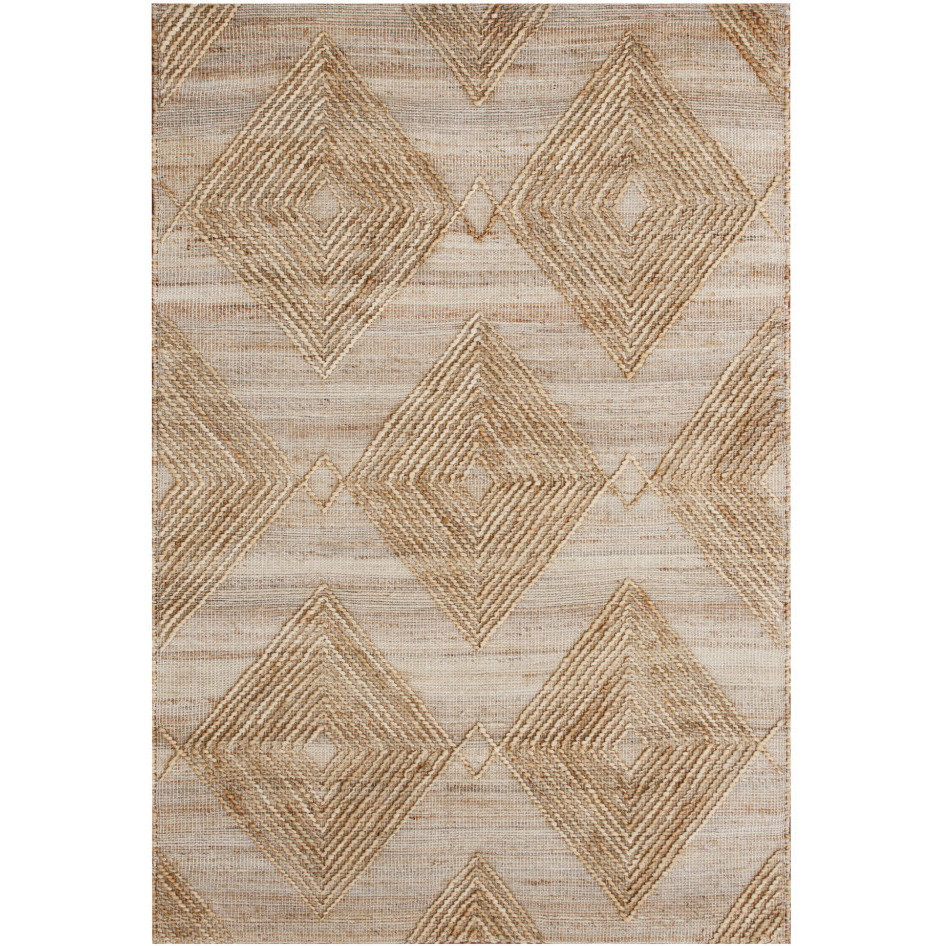9' X 12' Brown and Ivory Geometric Hand Woven Non Skid Area Rug