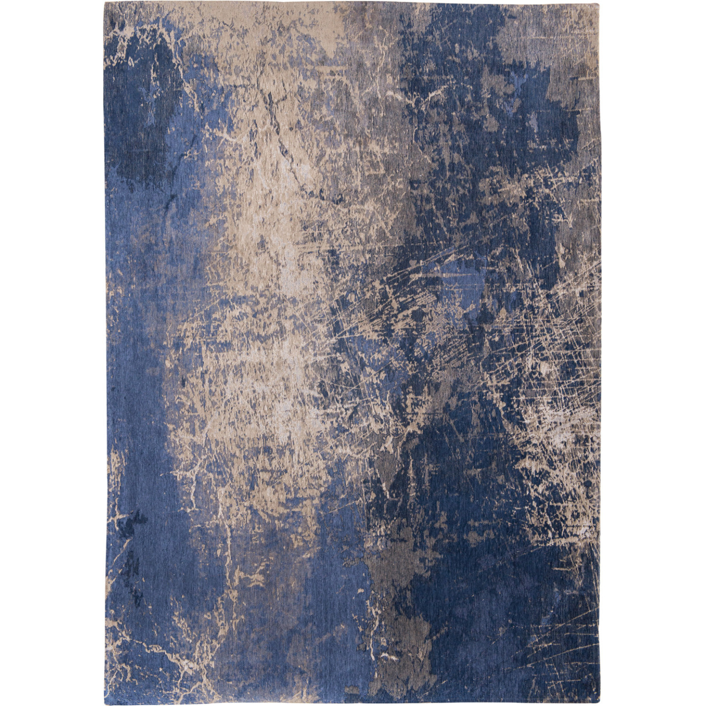 6' X 8' Blue and Gray Abstract Non Skid Area Rug