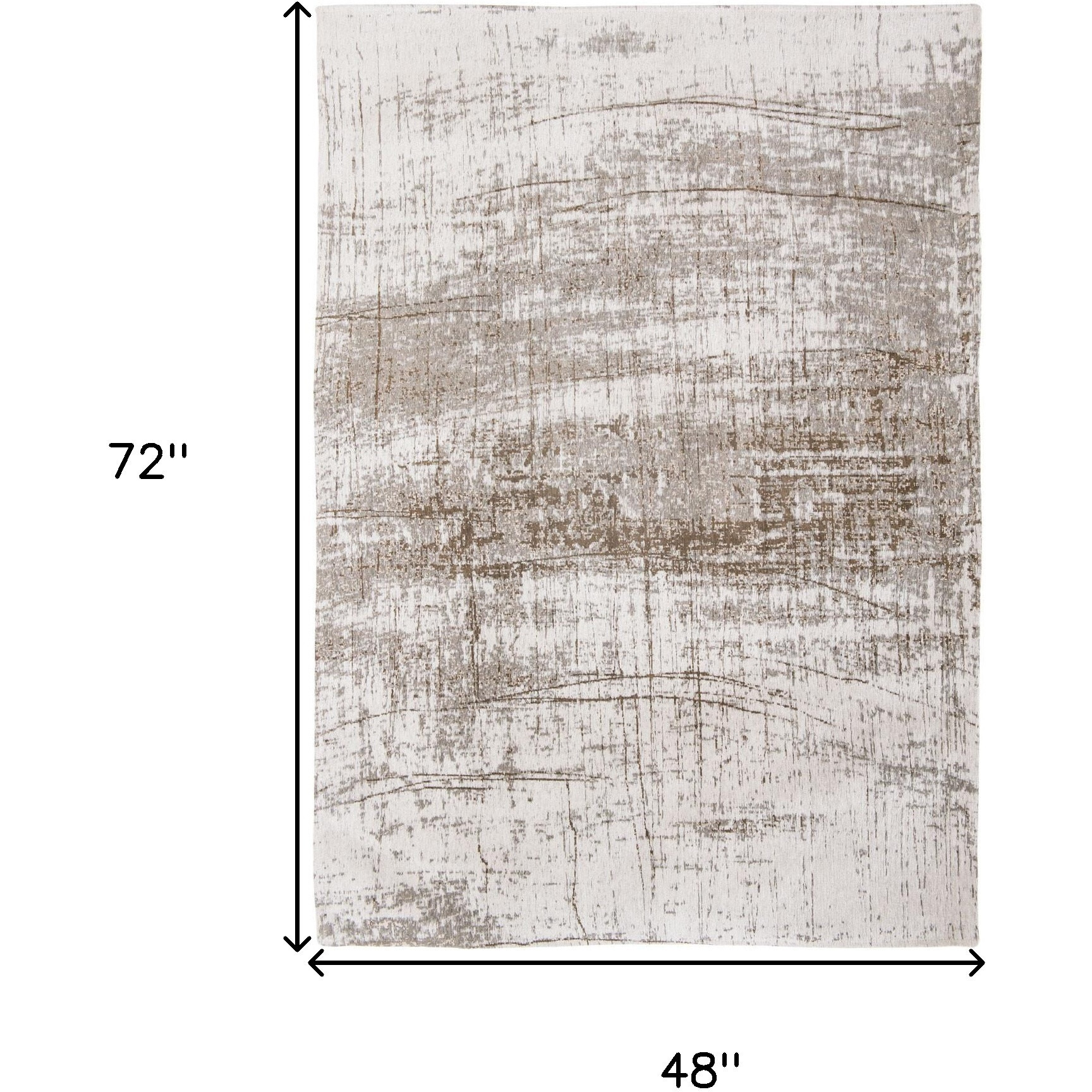 5' X 7' Gray and Beige Abstract Non Skid Area Rug